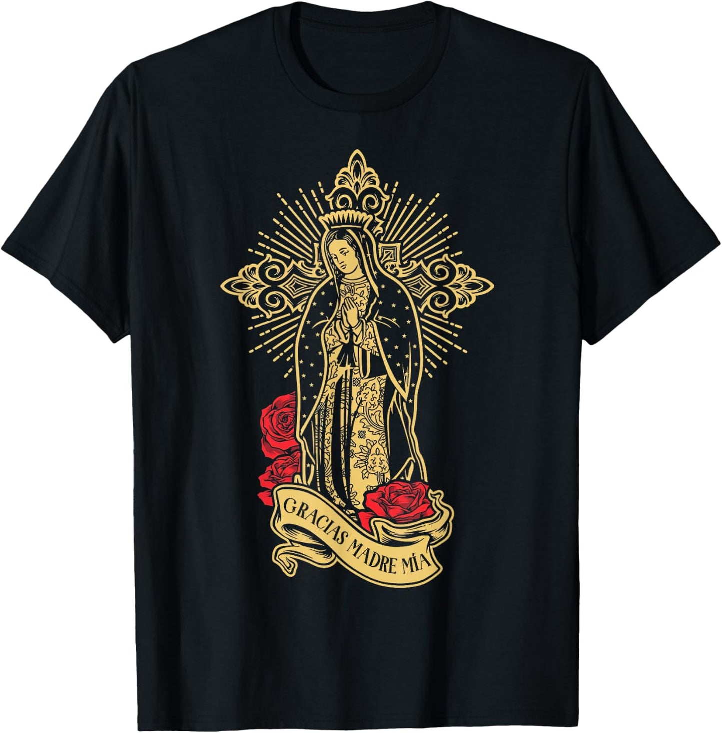 Our Lady of Guadalupe Saint Virgin Mary T-Shirt - T-Shirt | Black