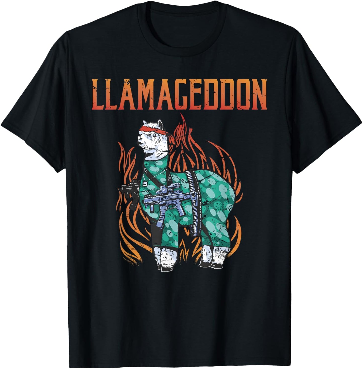 Llamageddon Alpaca Llama Lover T-Shirt - T-Shirt | Black