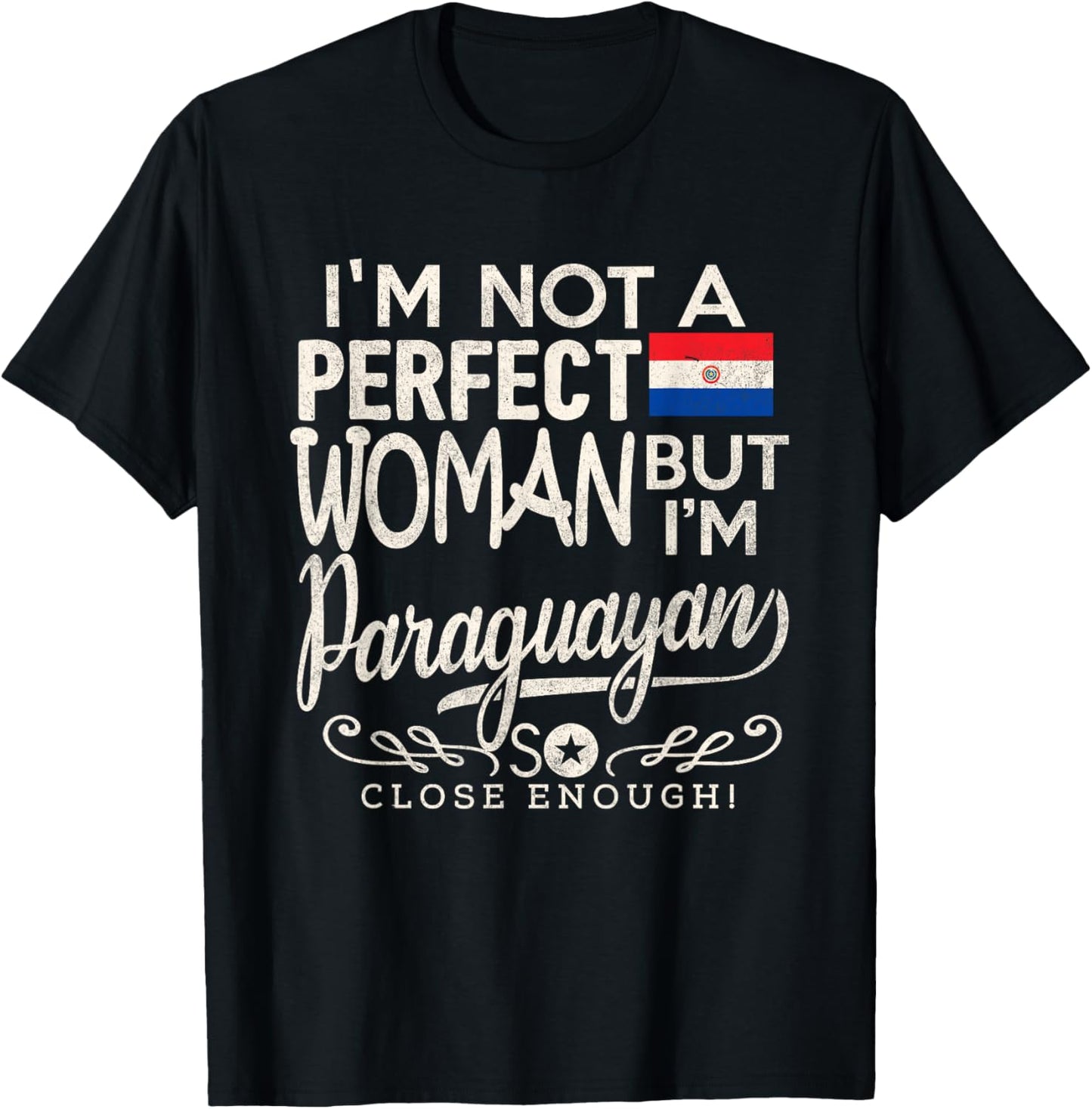 Paraguay Flag Woman Shirt Paraguayan Pride Souvenir Funny T-Shirt - T-Shirt | Black