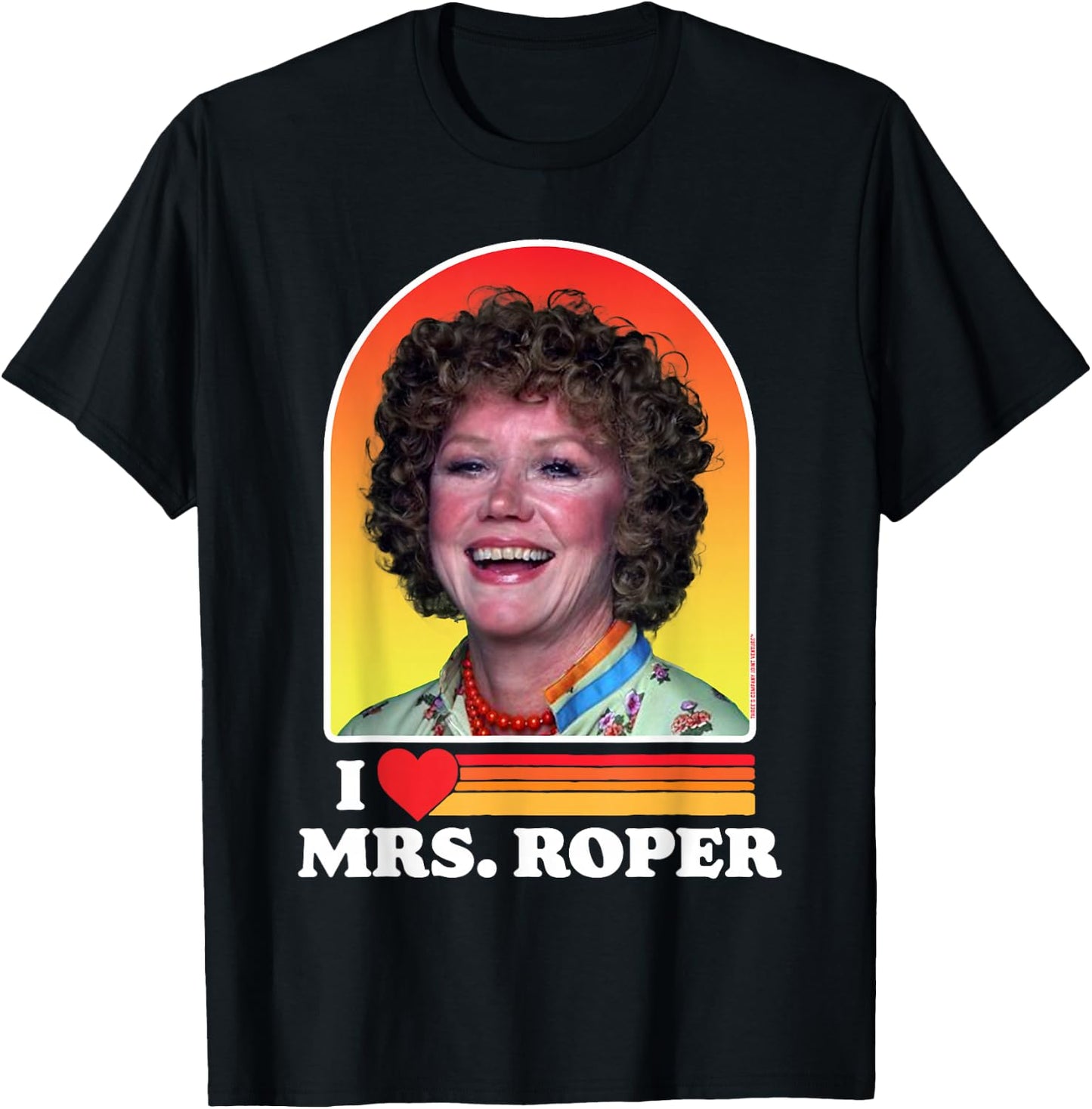 I Love Mrs Roper Helen Roper Three's Company Retro T-Shirt - T-Shirt | Black