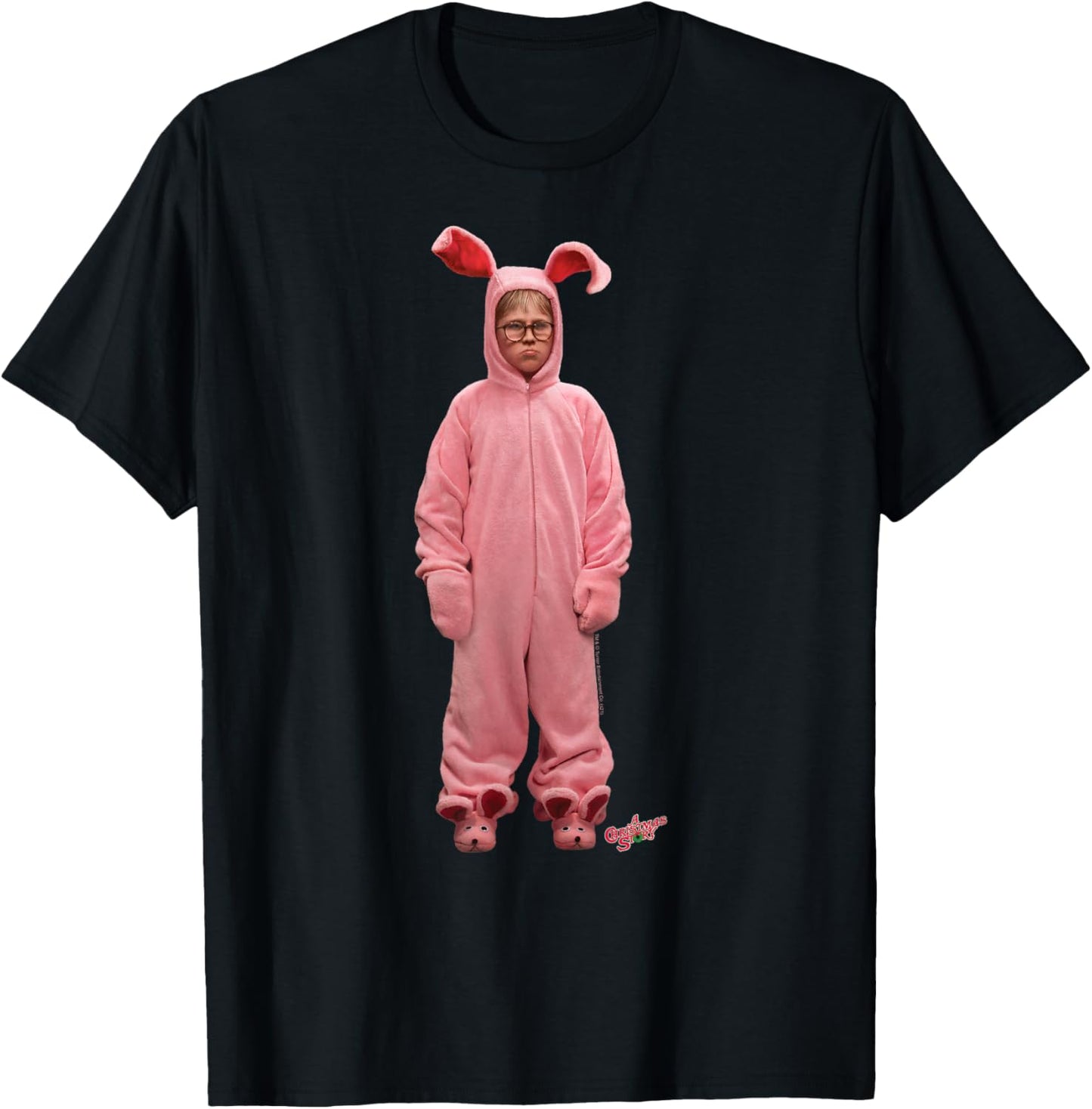 A Christmas Story Ralphie Pink Bunny Pink Nightmare T-Shirt - T-Shirt | Black