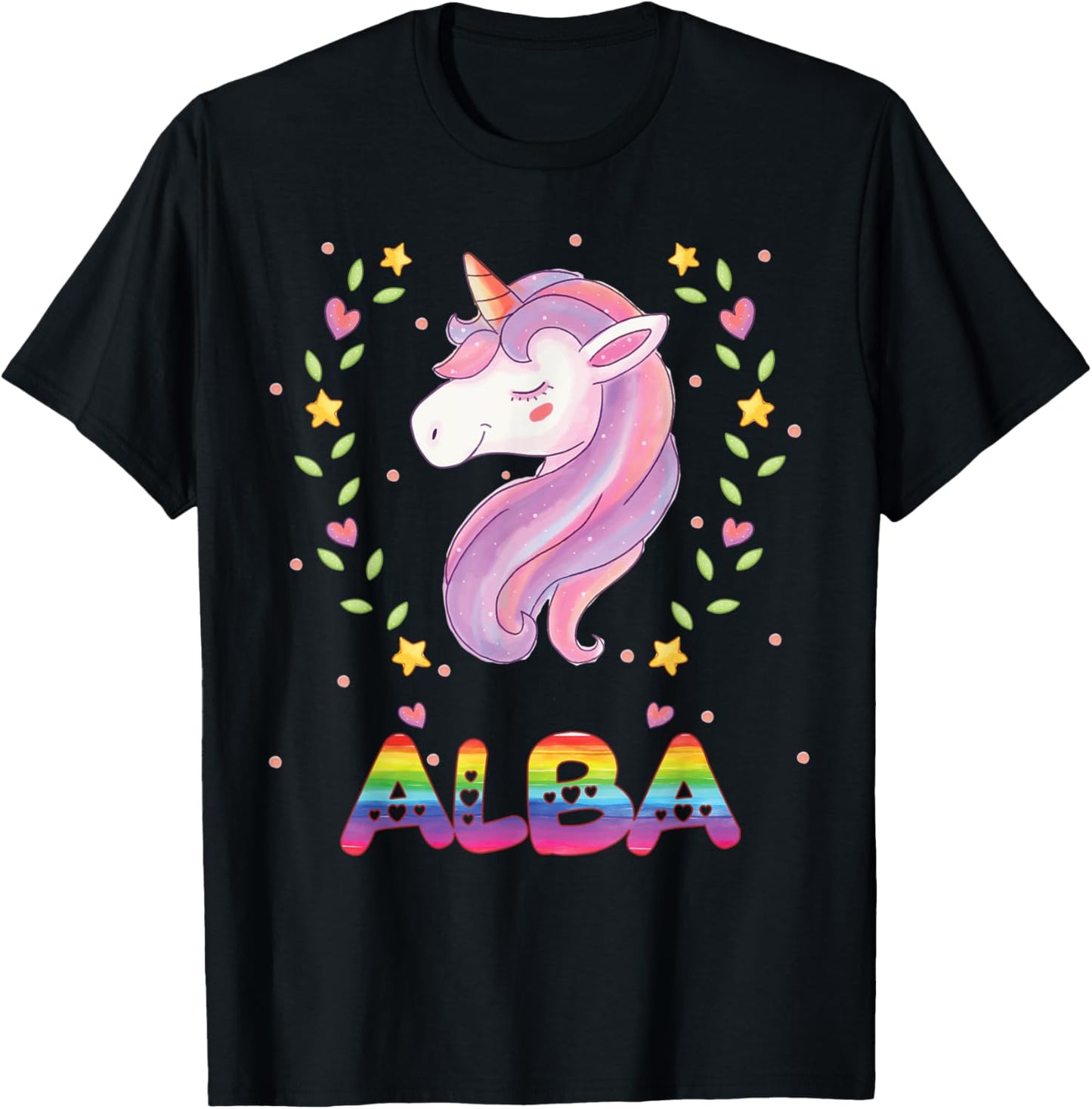 Alba T Shirt Gift Girls Named Alba T-Shirt - T-Shirt | Black