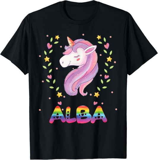 Alba T Shirt Gift Girls Named Alba T-Shirt - T-Shirt | Black