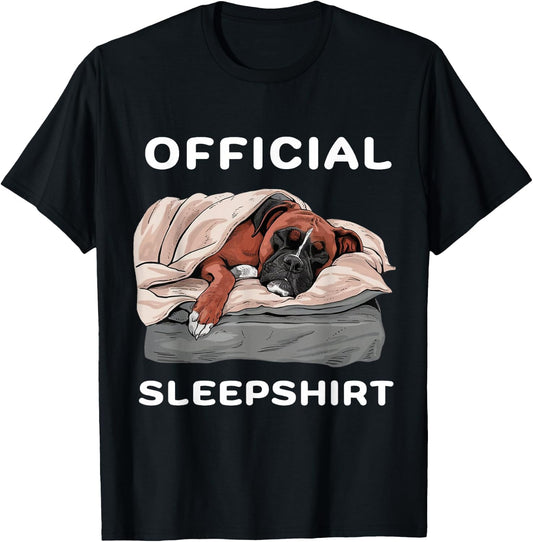 Boxer Dog Lover Official Sleepshirt Pyjamas T-Shirt - T-Shirt | Black