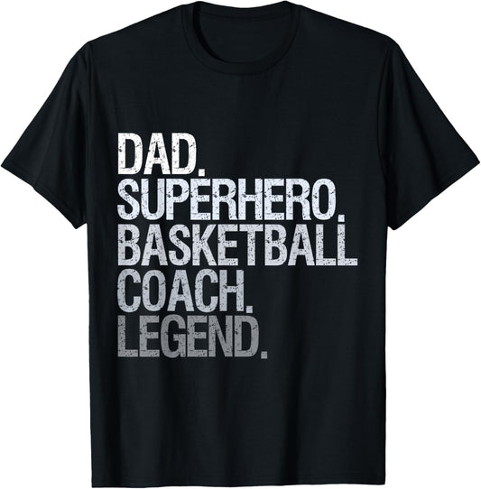 Basketball Coach dad T-Shirt - T-Shirt | Black