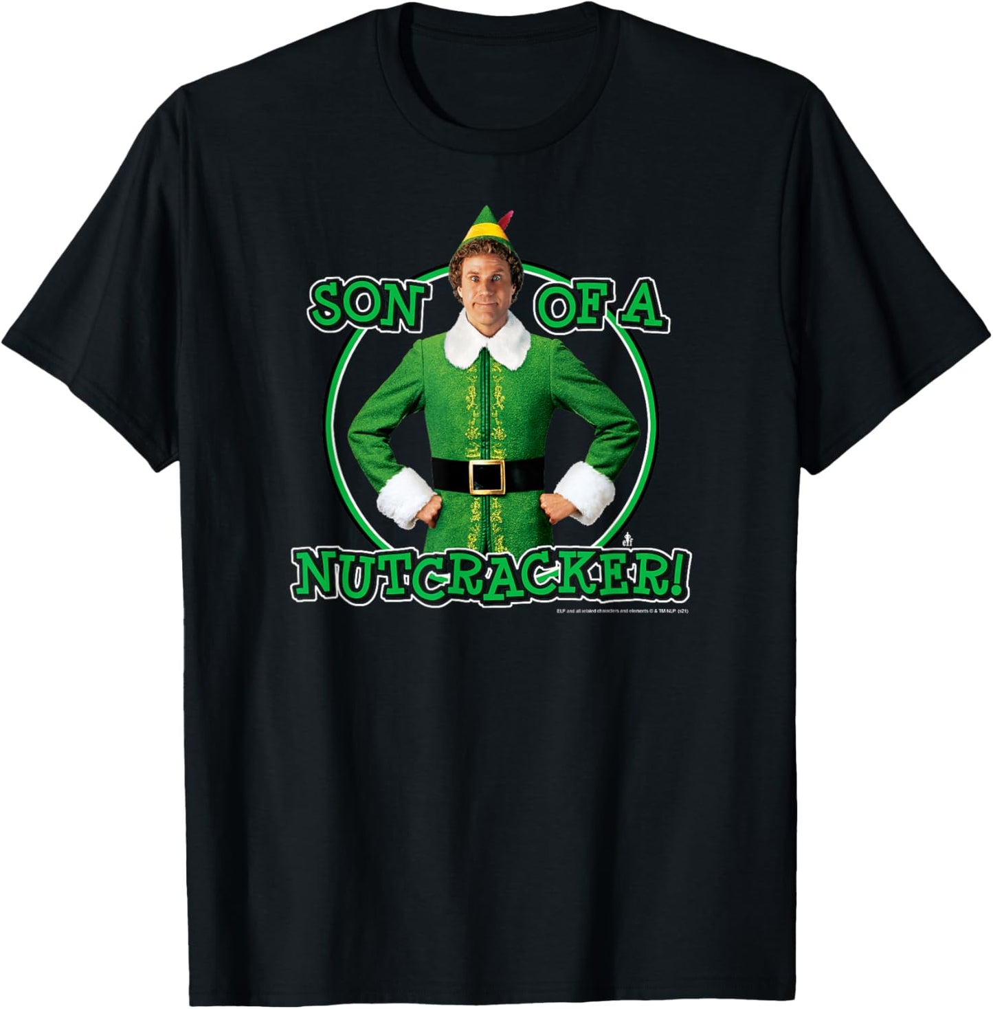 Elf Circle Buddy Son of a Nutcracker Funny Christmas T-Shirt - T-Shirt | Black