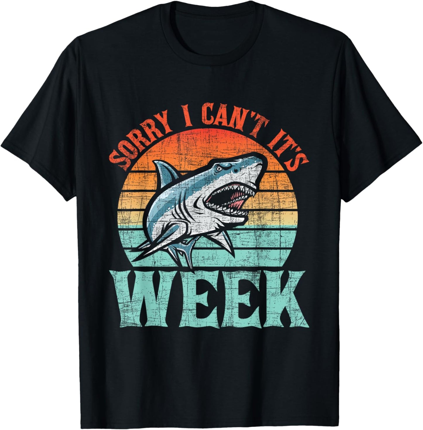 Sorry I Can't - Marine Biologist Shark Lovers Wildlife T-Shirt - T-Shirt | Black