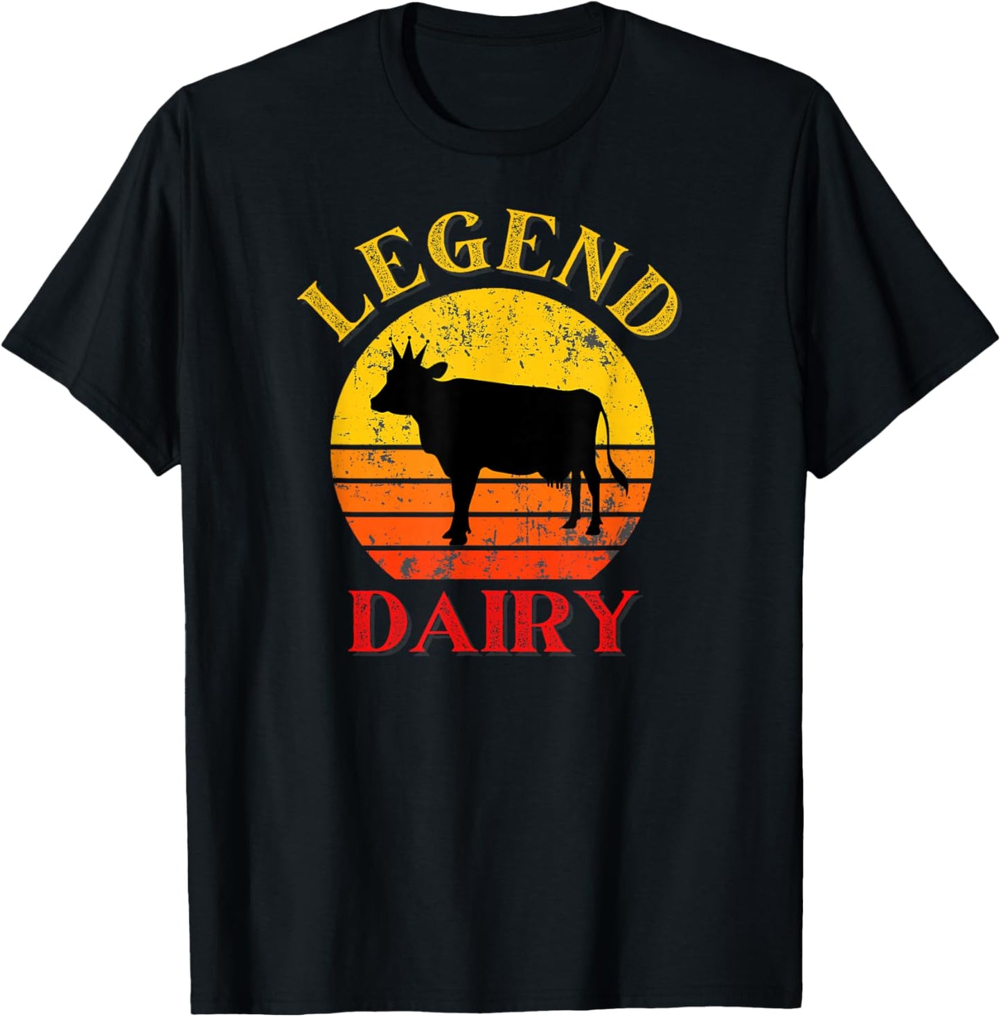 Legend Dairy Cow A Legend on the Farm T-Shirt - T-Shirt | Black