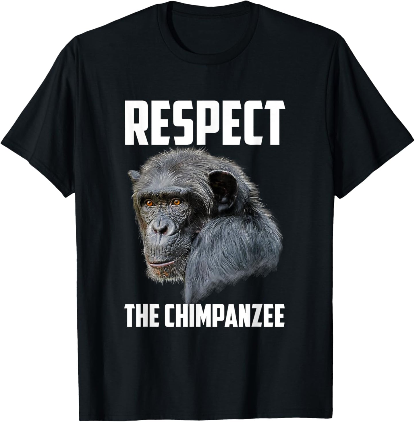 Respect Chimpanzee Art Monkey Chimp Ape Animal Lover Novelty T-Shirt - T-Shirt | Black