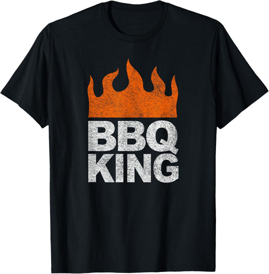 Bbq King Barbecue Grill Smoke Backyard Patio Cooking T-Shirt - T-Shirt | Black