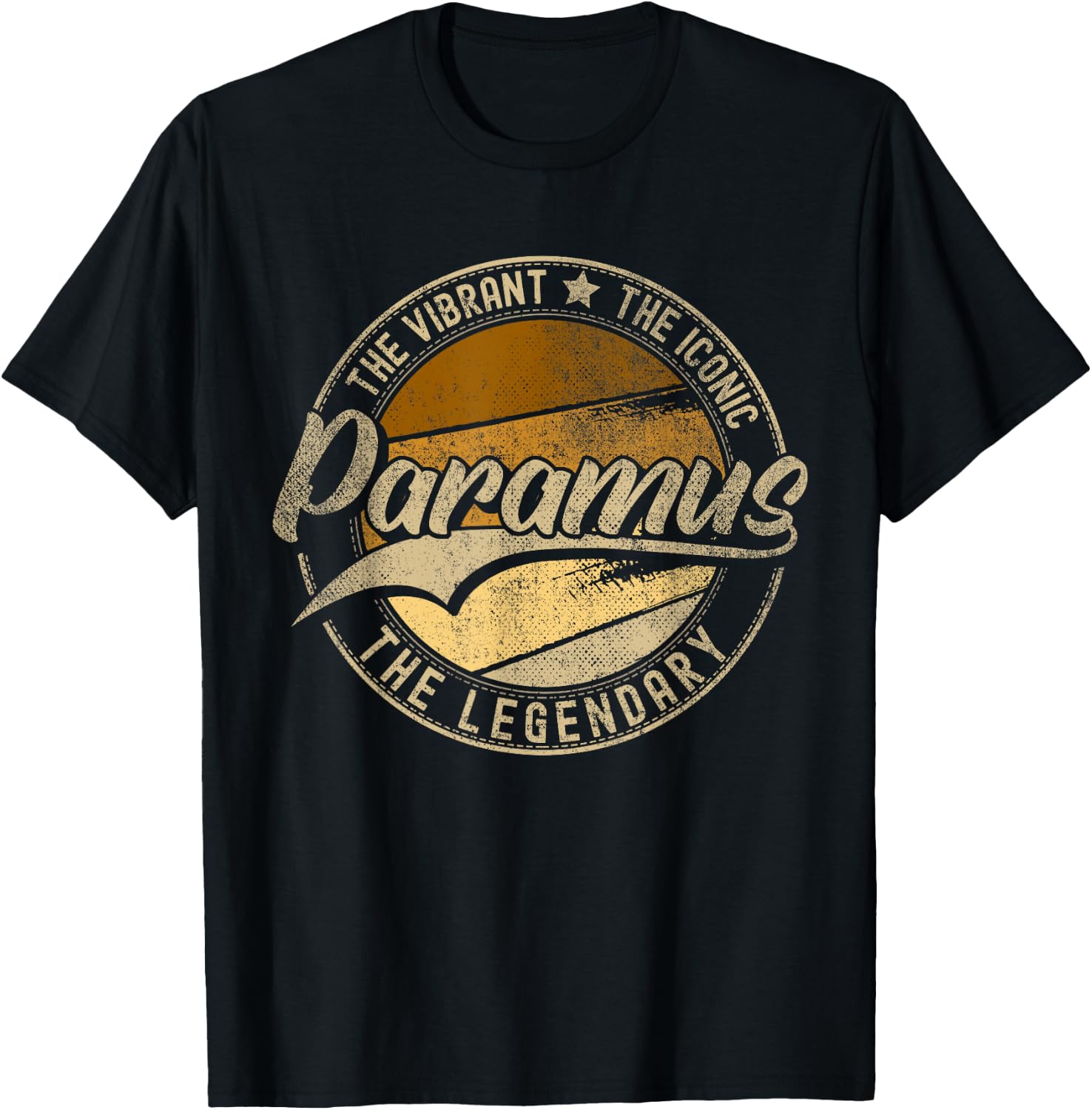 Paramus NJ | New Jersey | Vintage Distressed T-Shirt - T-Shirt | Black