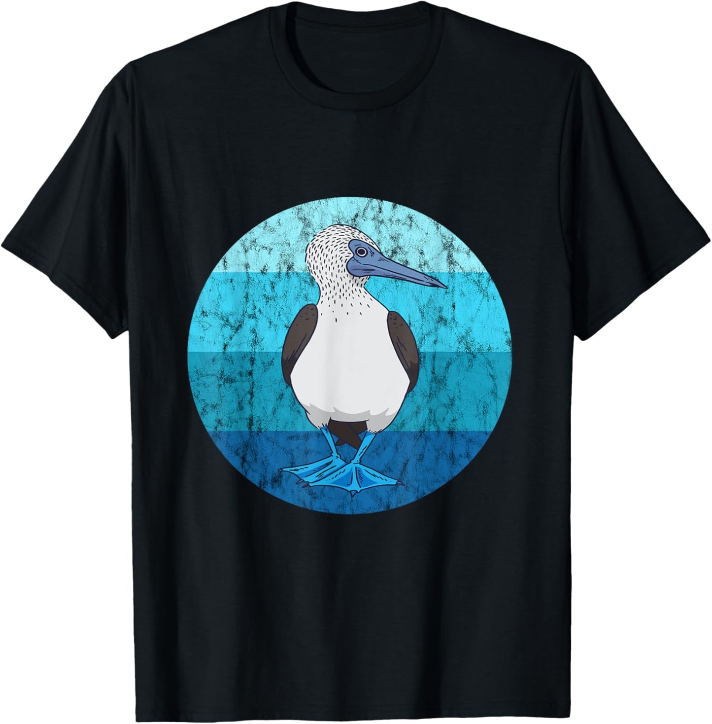 Blue-footed boobies boobies bird lovers retro vintage water T-Shirt - T-Shirt | Black