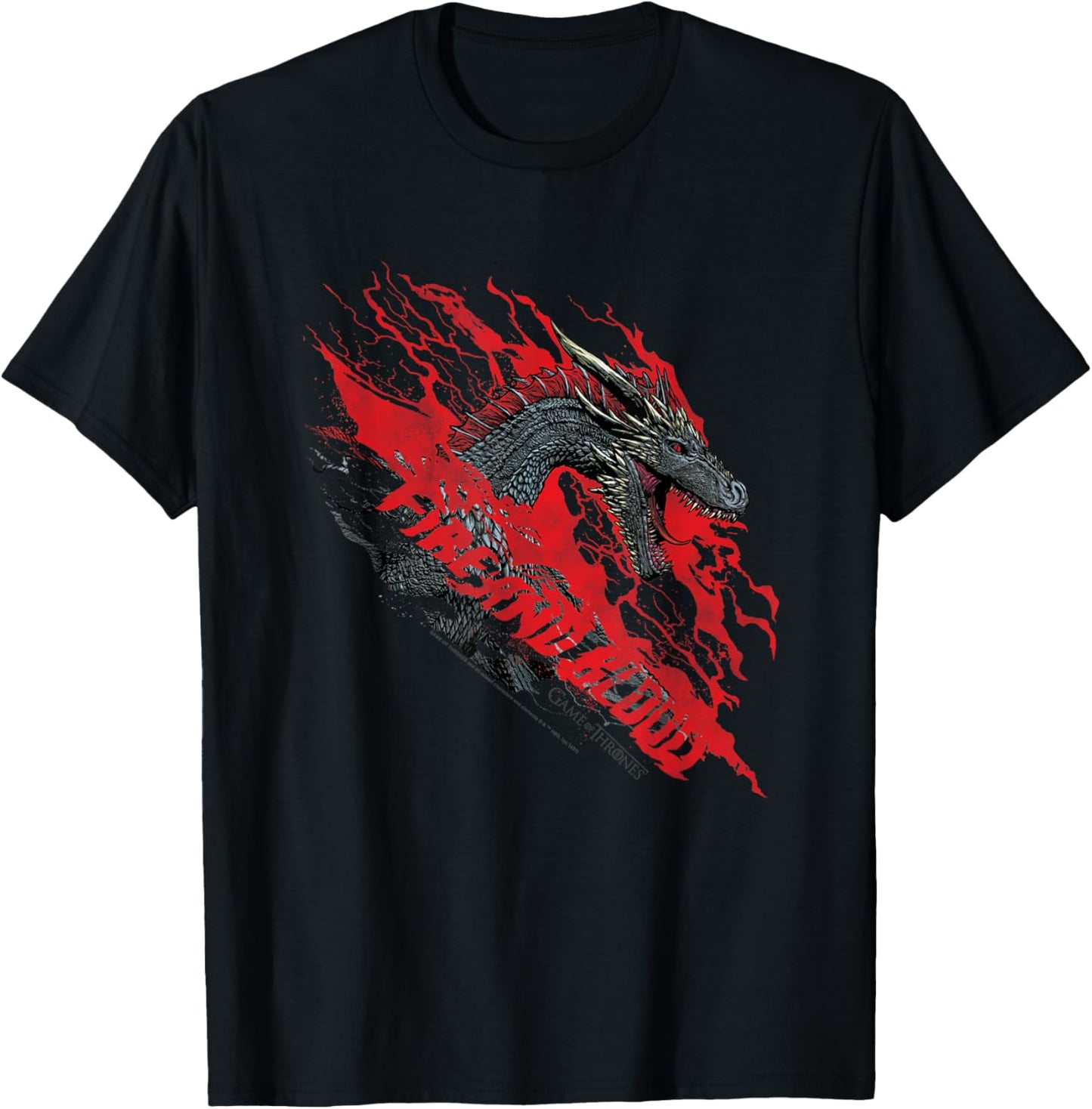 Game of Thrones Fire and Blood Dragon T-Shirt - T-Shirt | Black