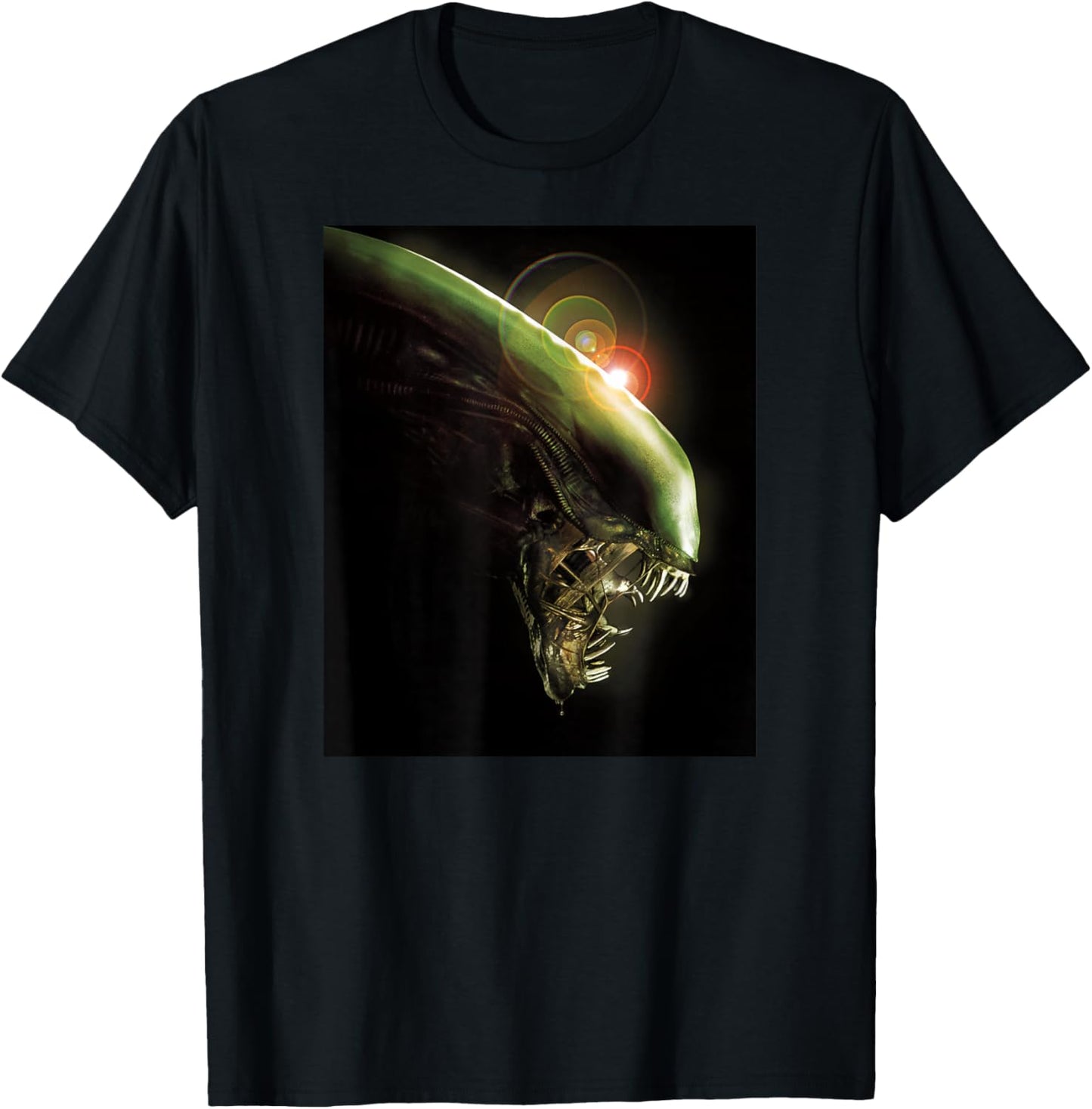 Alien Xenomorph Lens Flare T-Shirt - T-Shirt | Black