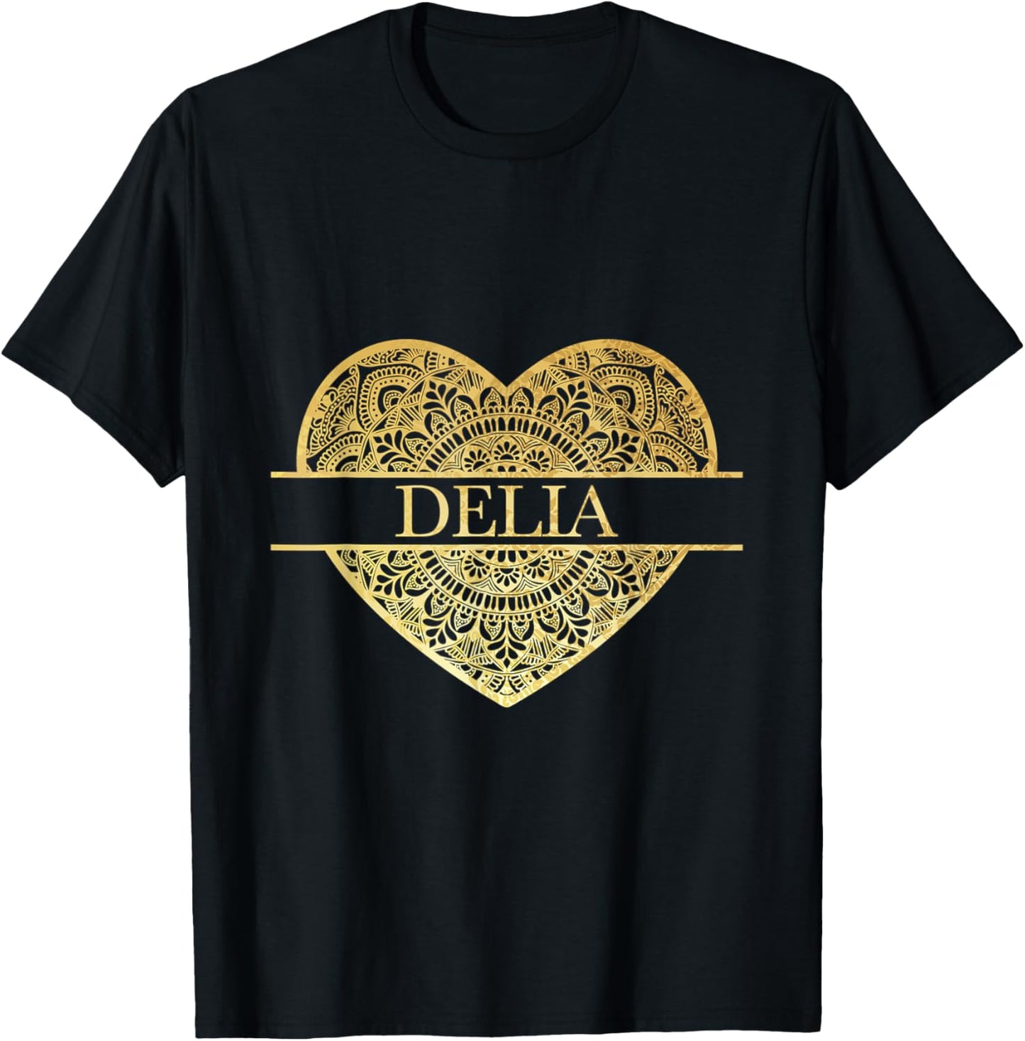 Delia Name T-Shirt - T-Shirt | Black