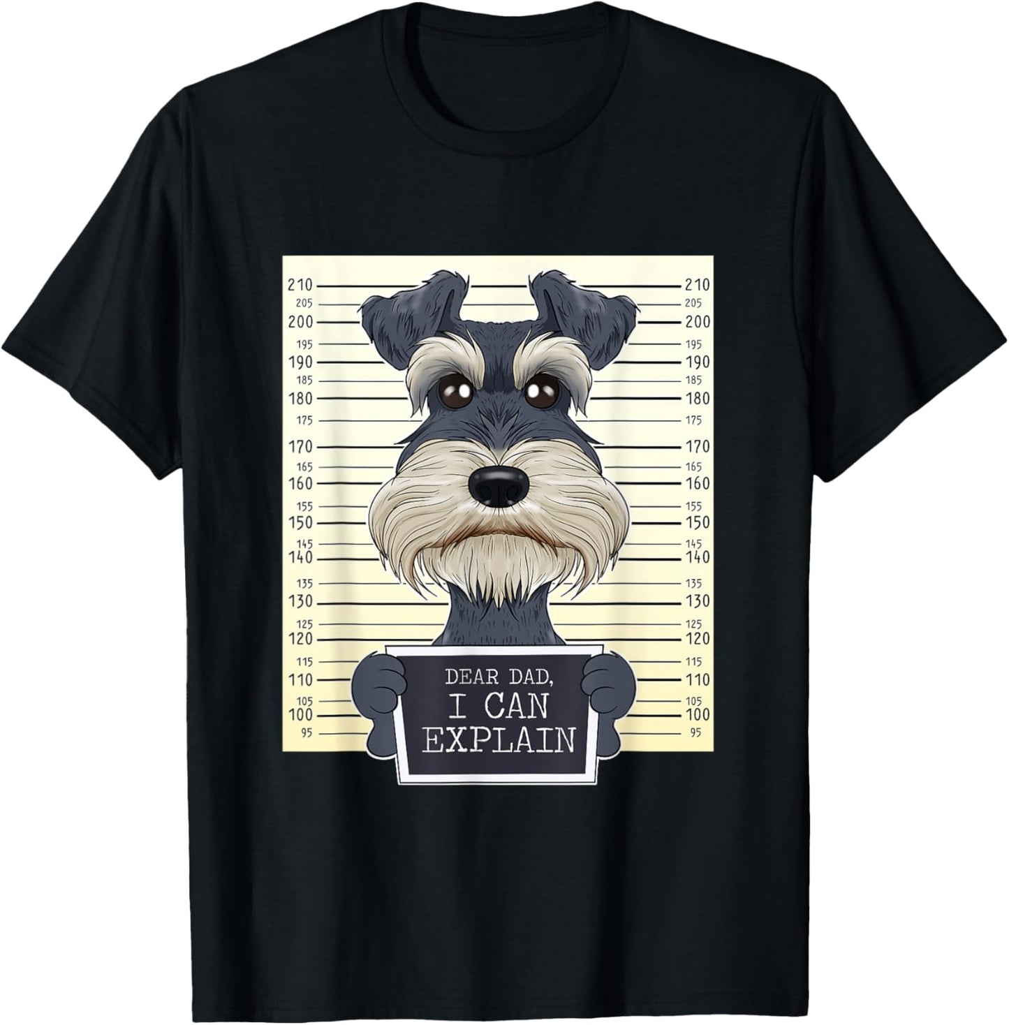 Funny Miniature Schnauzer Dad I Miniature Schnauzer T-Shirt - T-Shirt | Black