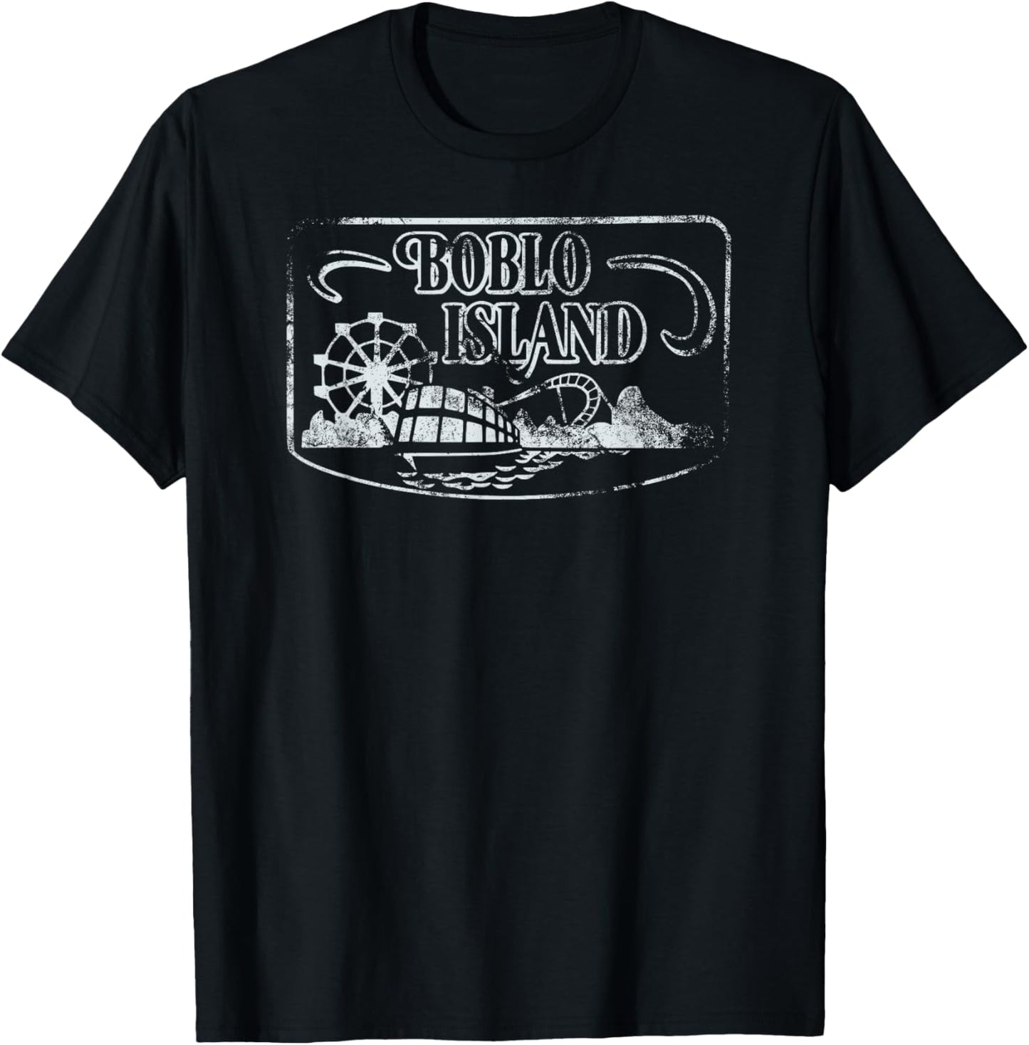 Boblo Island - Detroit - Vintage Distressed Worn Look T-Shirt - T-Shirt | Black