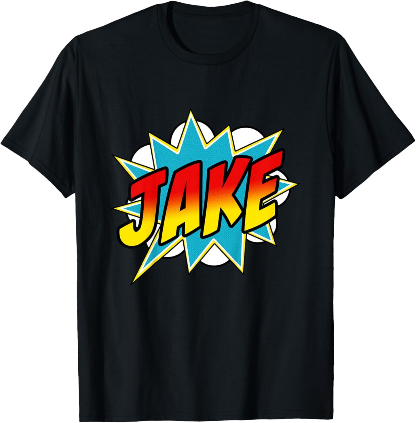 Boys Jake Comic Book Superhero Name T-Shirt - T-Shirt | Black