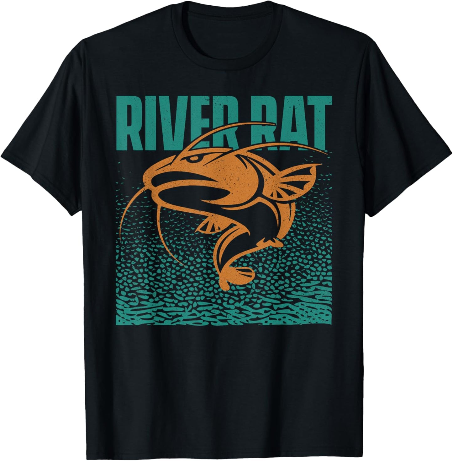 Catfishing Freshwater River Rat - Catfish Fishing T-Shirt - T-Shirt | Black