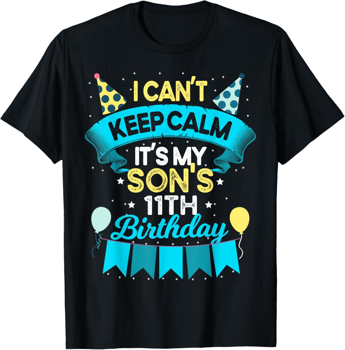 11 Years Old Son Birthday Gift It's My Son 11th Birthday T-Shirt - T-Shirt | Black