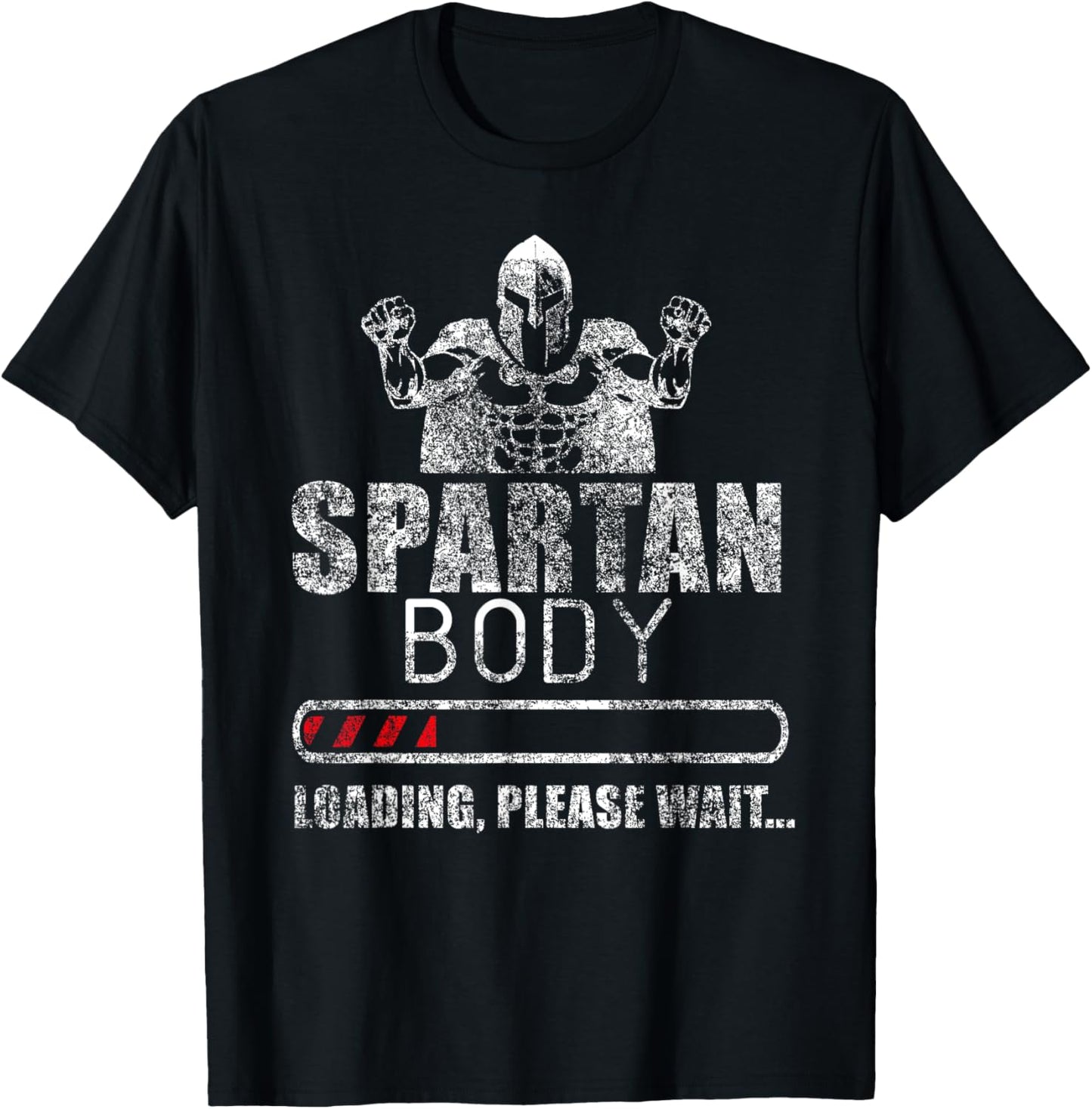 spartan body gym loading muscles funny cool Leg day T-Shirt - T-Shirt | Black