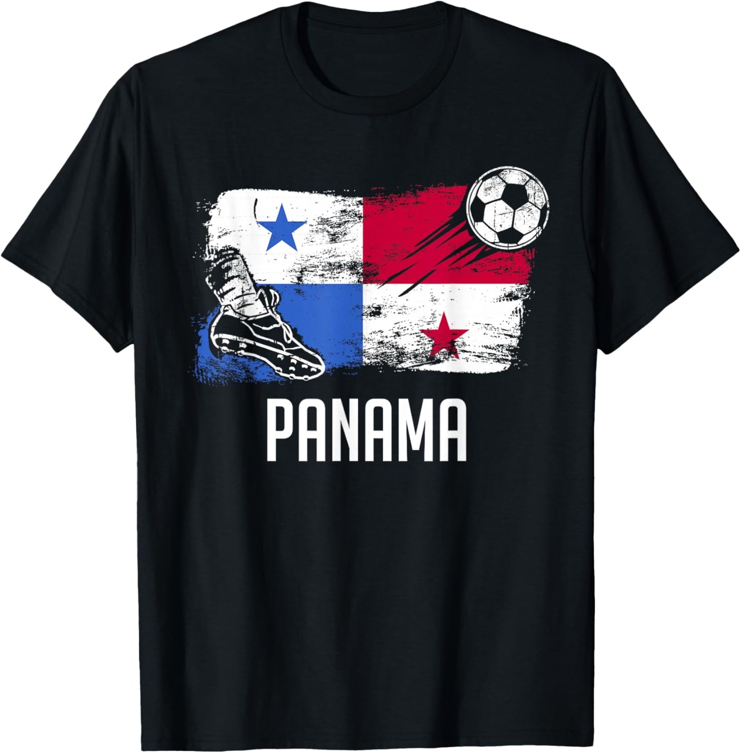 Panama Flag Jersey Panamanian Soccer Team Panamanian T-Shirt - T-Shirt | Black
