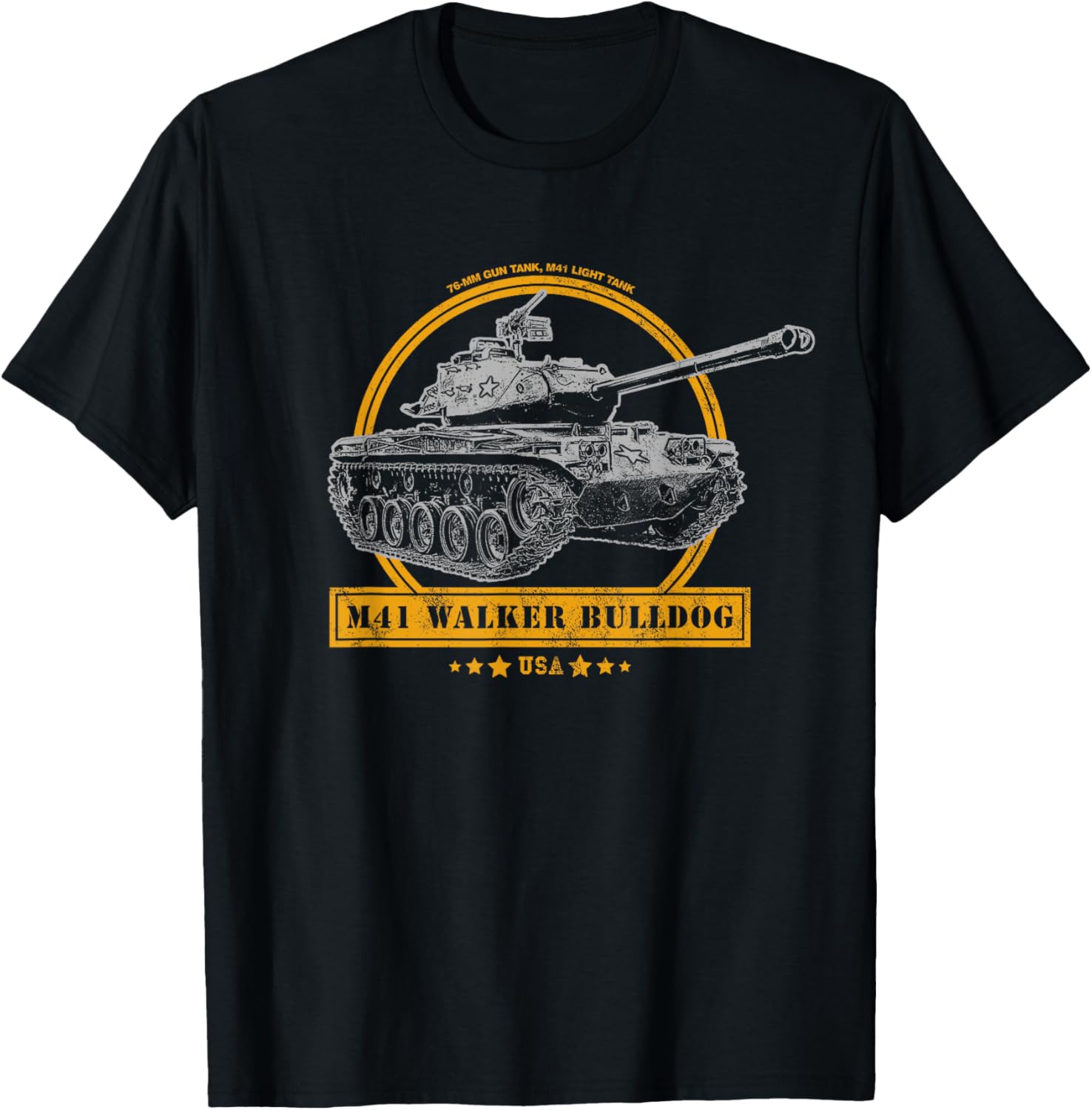 M41 Walker Bulldog Light Tank Men Women T-Shirt - T-Shirt | Black