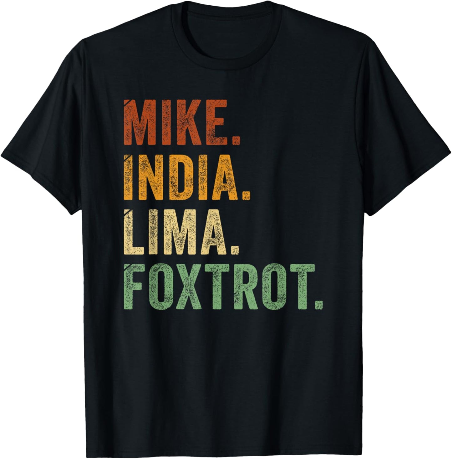 Mike India Lima Foxtrot Milf Mother Girls Women Humour T-Shirt - T-Shirt | Black
