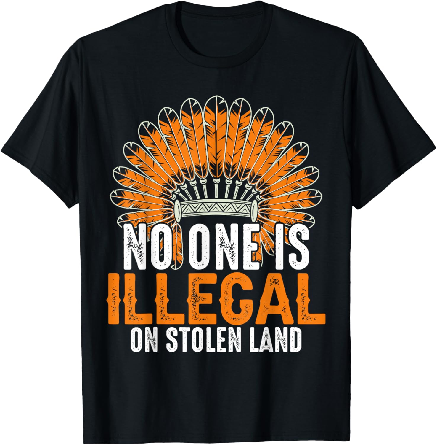 No One Is Illegal On Stolen Land T-Shirt - T-Shirt | Black