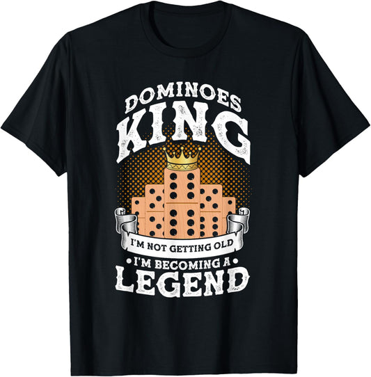Domino Tile Game Domino Player Domino Game T-Shirt - T-Shirt | Black