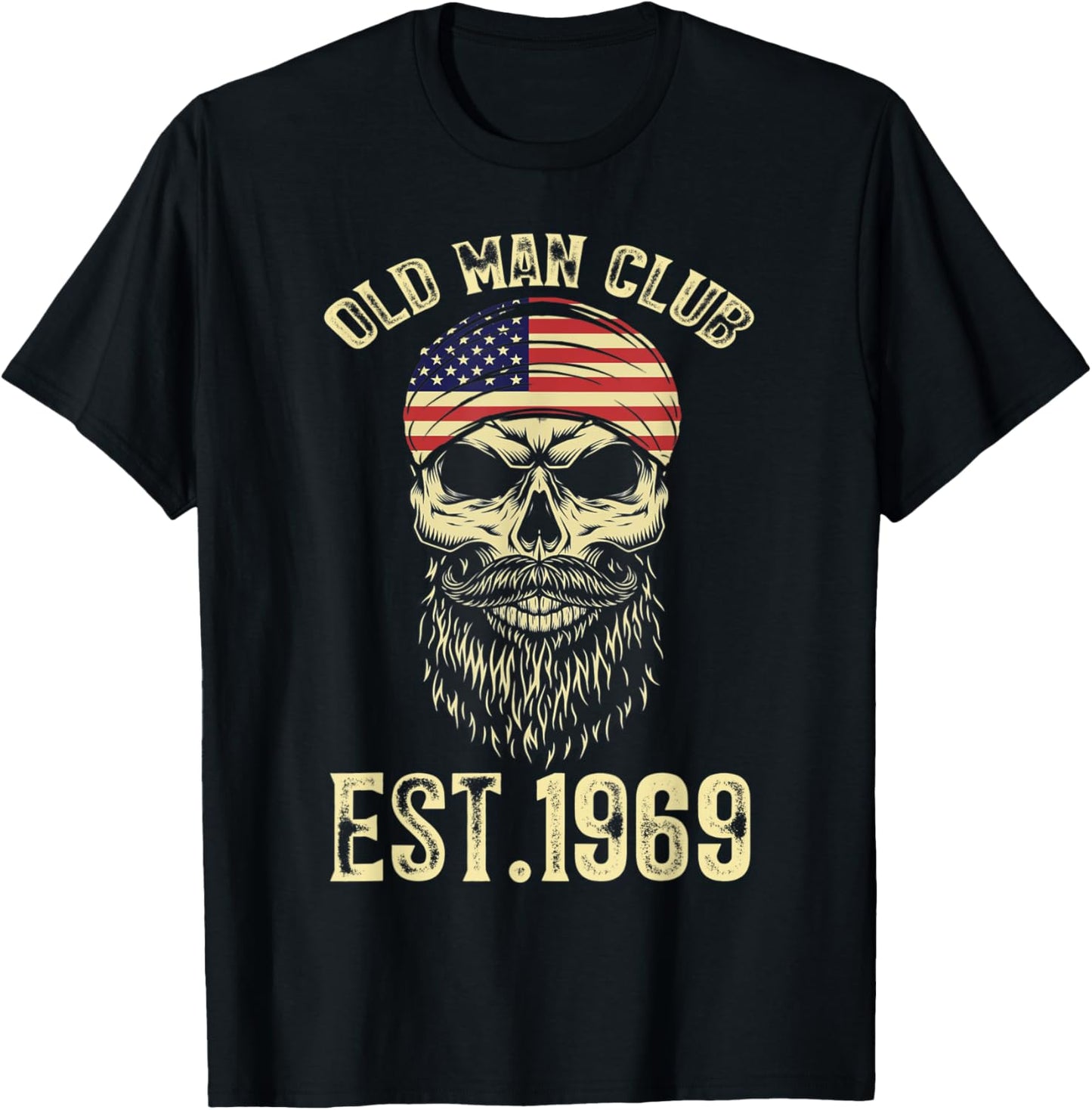 mb Old Man Club 52nd Birthday Gift Born In 1969 Est 52 Year T-Shirt - T-Shirt | Black