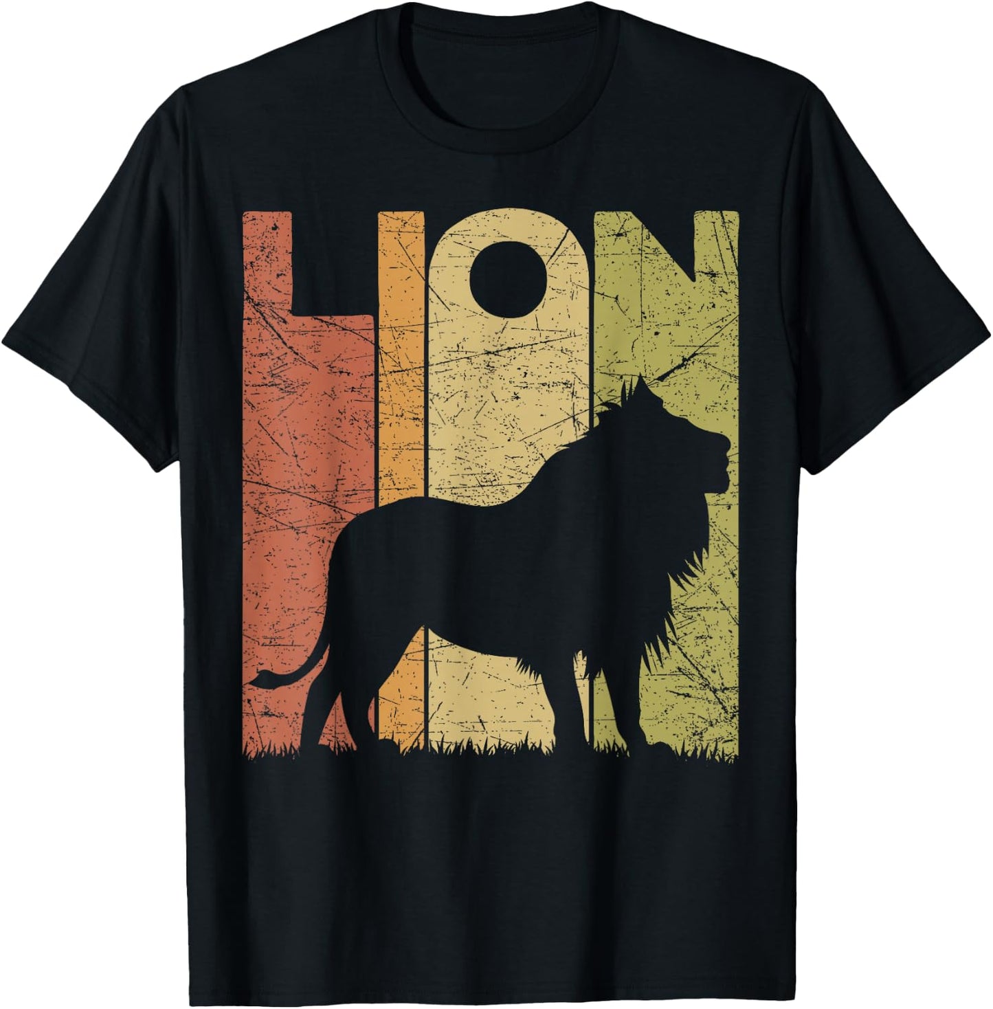 Lion Vintage Zookeeper Retro Lion Zookeeping T-Shirt - T-Shirt | Black