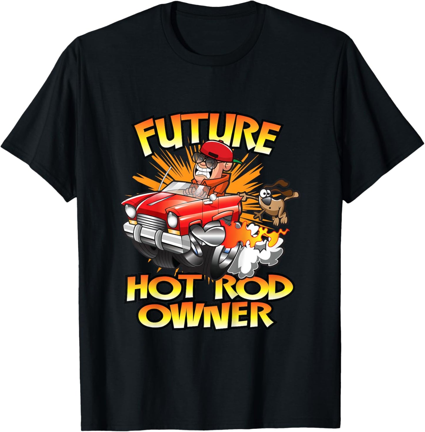 Hot Rod Classic Car Future Owner Kids Hot Rod T-Shirt - T-Shirt | Black