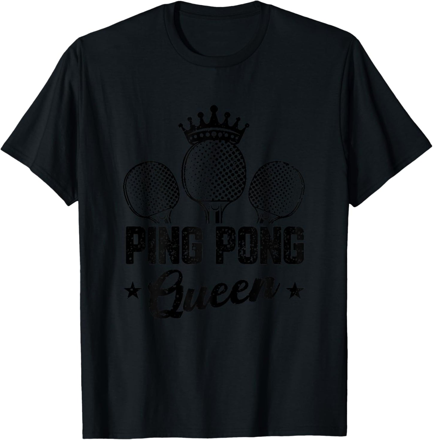 Funny Table Tennis Lover Graphic Women and Girls Ping Pong T-Shirt - T-Shirt | Black