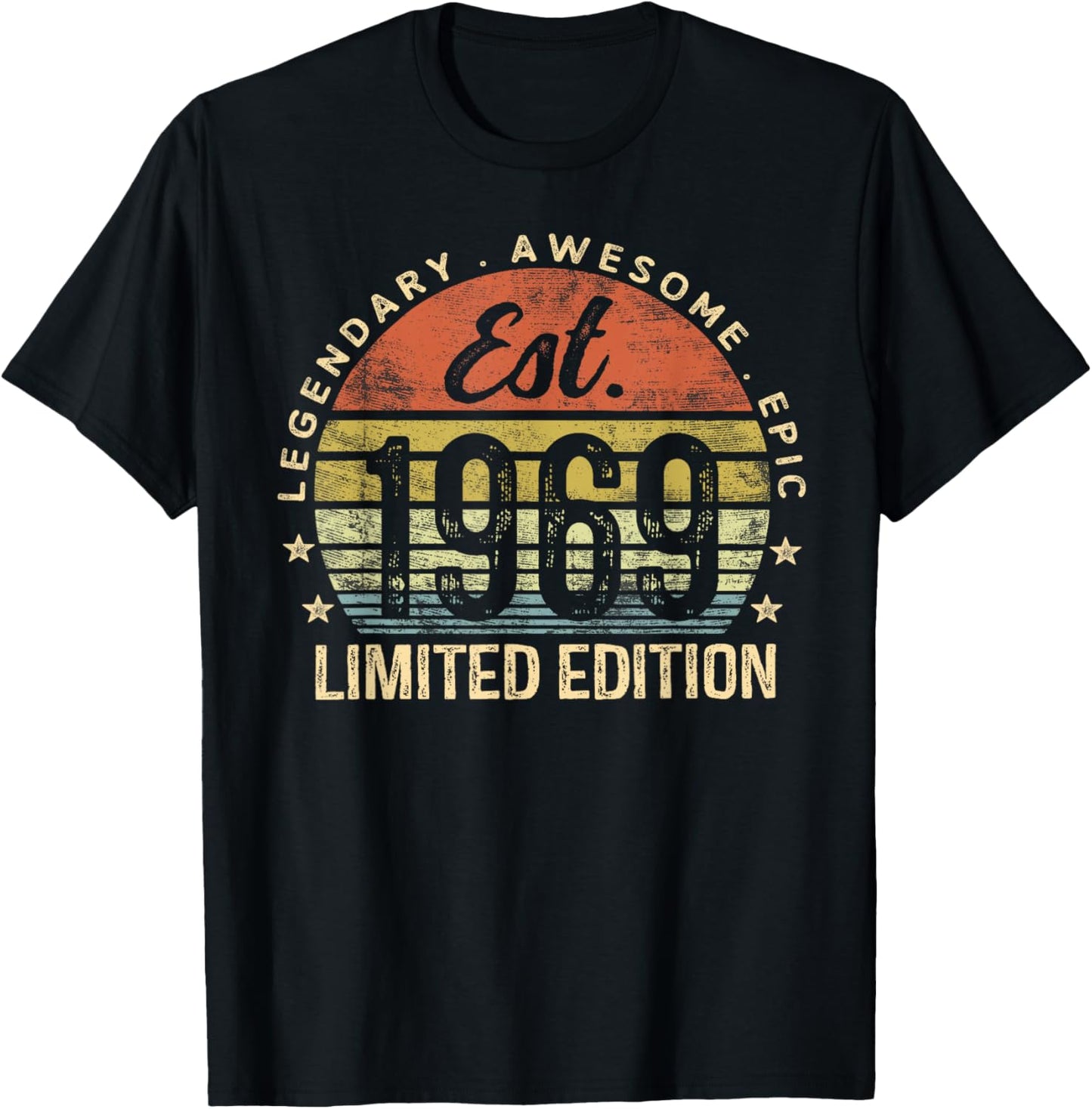 Est 1969 Limited Edition 56th Birthday Vintage 56 Year Old T-Shirt - T-Shirt | Black