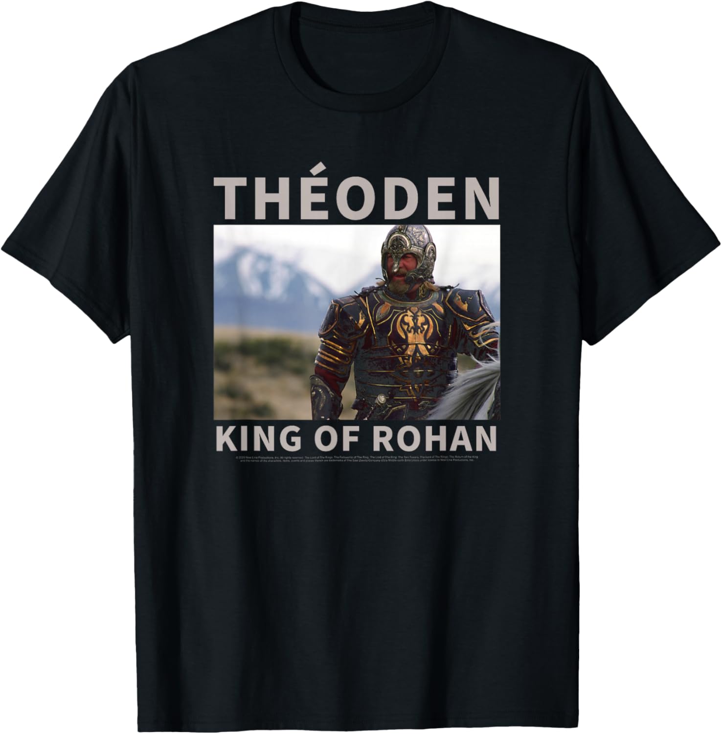Lord Of The Rings Theoden King Of Rohan Poster T-Shirt - T-Shirt | Black