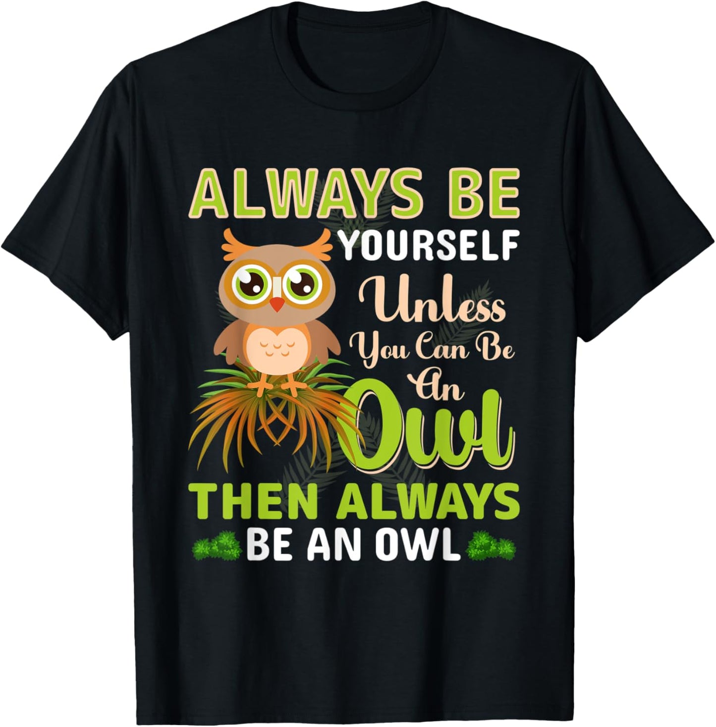 Retro Owl Matching Family Clothing T-Shirt - T-Shirt | Black