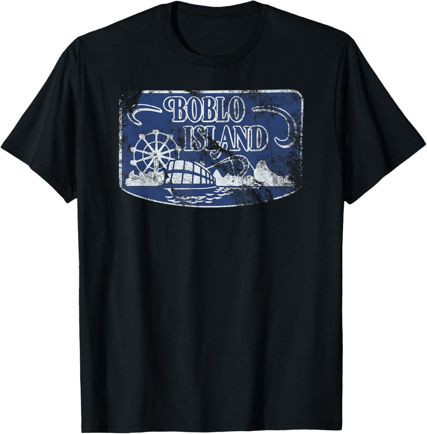 Boblo Island - Detroit - Vintage Distressed Worn Look T-Shirt - T-Shirt | Black