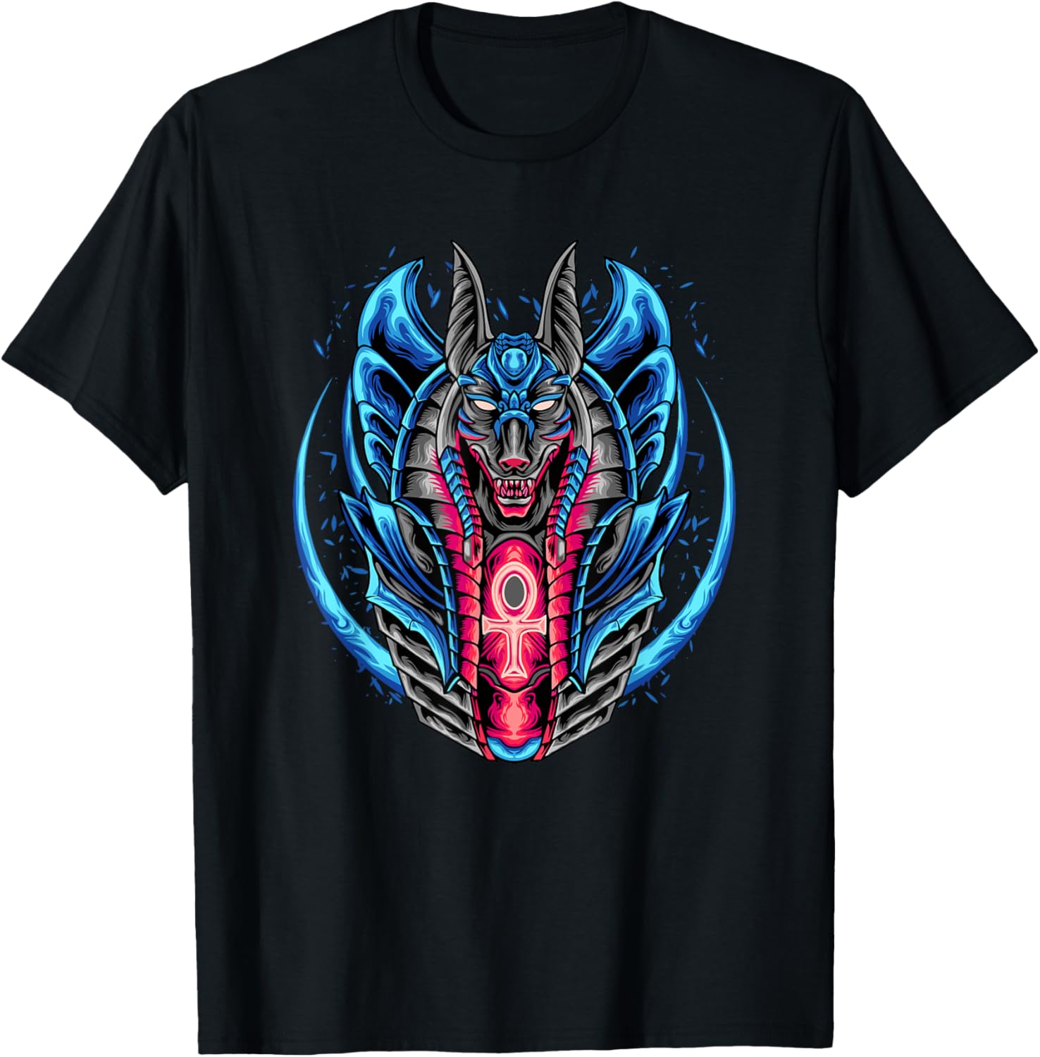 Anubis Ancient Egyptian God Of The Dead - Egypt Anpu Jackal T-Shirt - T-Shirt | Black