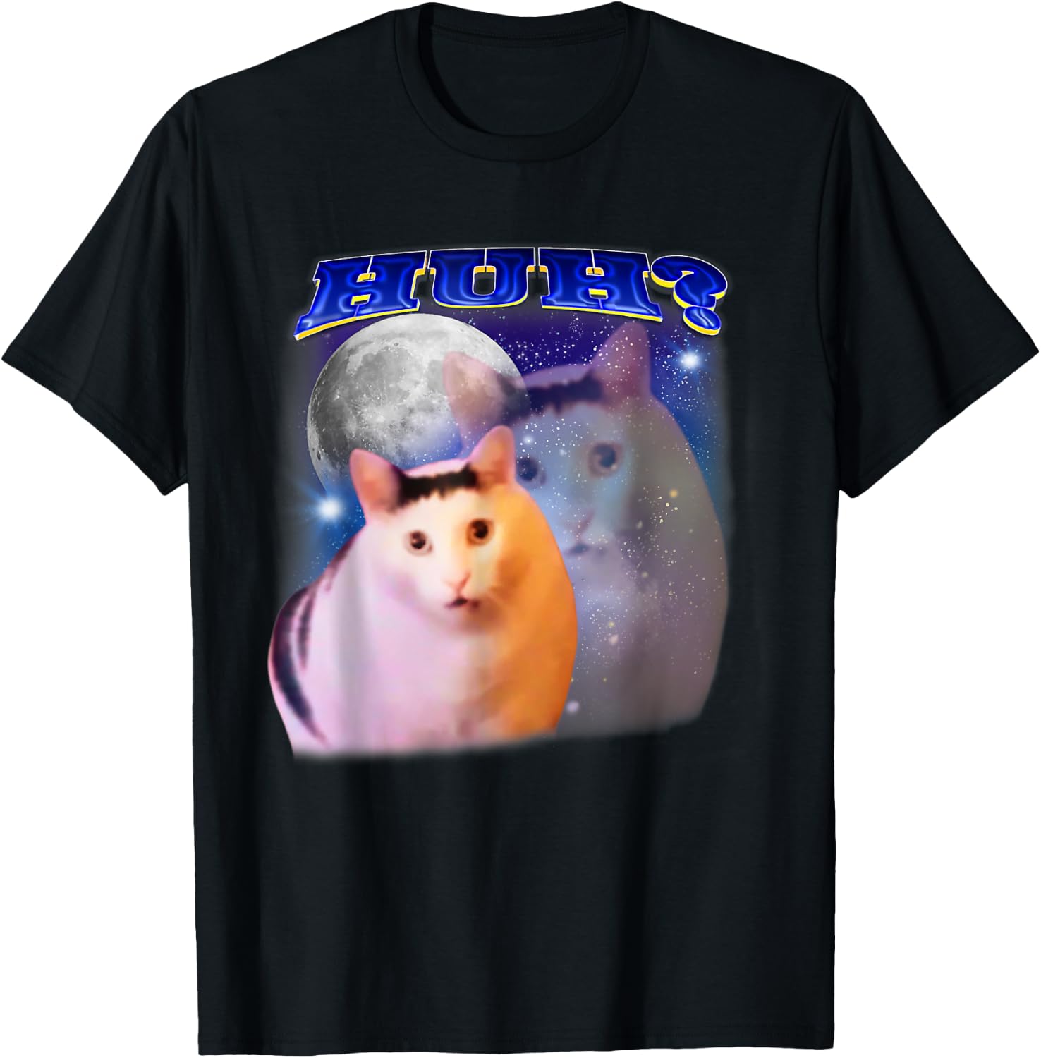 Huh Cat Funny Cat Funny Oddly Specific Dank Meme T-Shirt - T-Shirt | Black