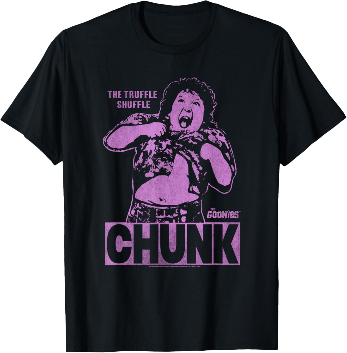 The Goonies Chunk Truffle Shuffle Vintage Poster T-Shirt - T-Shirt | Black