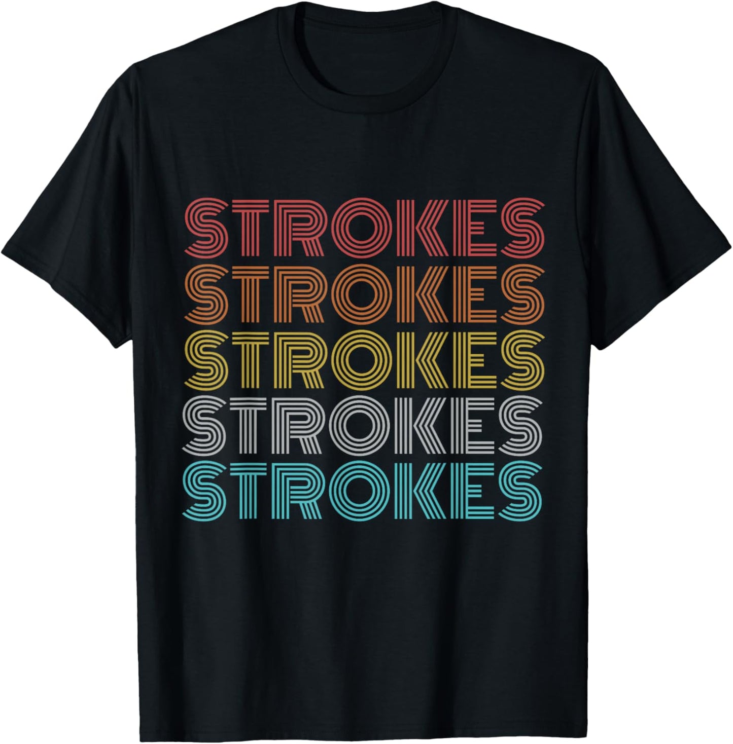 Retro Vintage Strokes T-Shirt - T-Shirt | Black