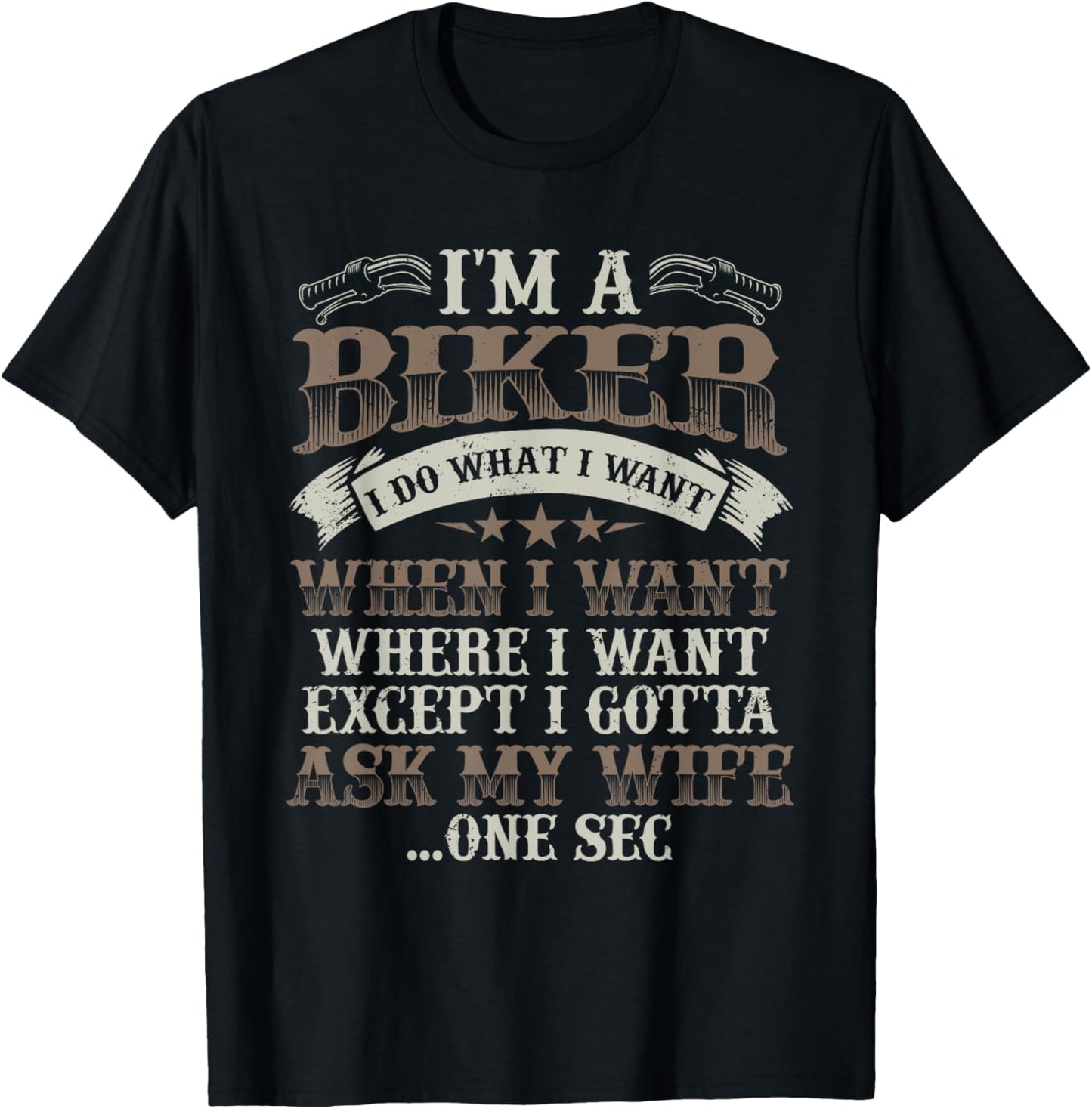 Funny Motorcycle Lover Graphic Husbands Men Motorbike Rider T-Shirt - T-Shirt | Black