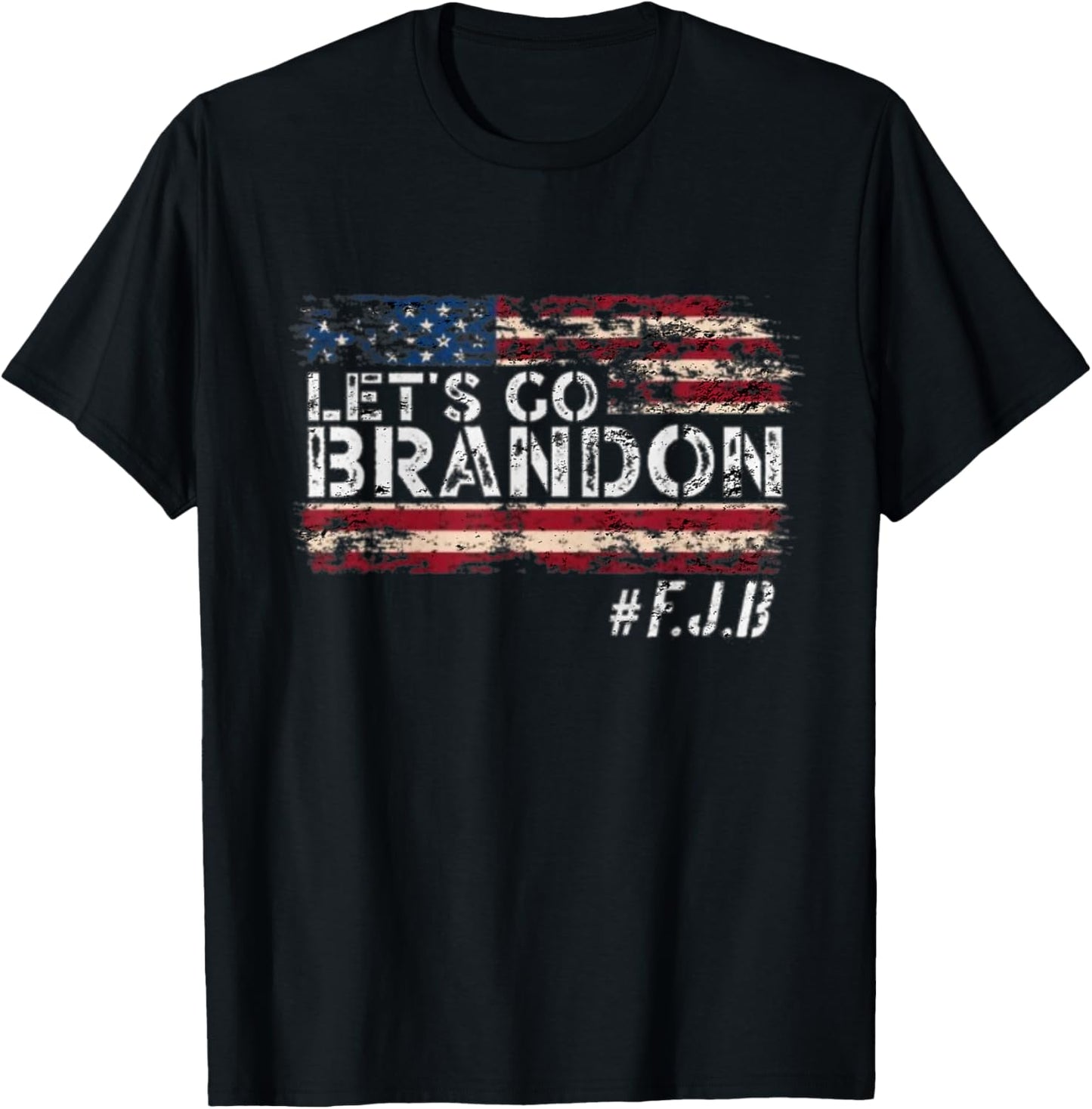 Let's go Brandon Sarcastic Trump with US flag SUPER vintage T-Shirt - T-Shirt | Black