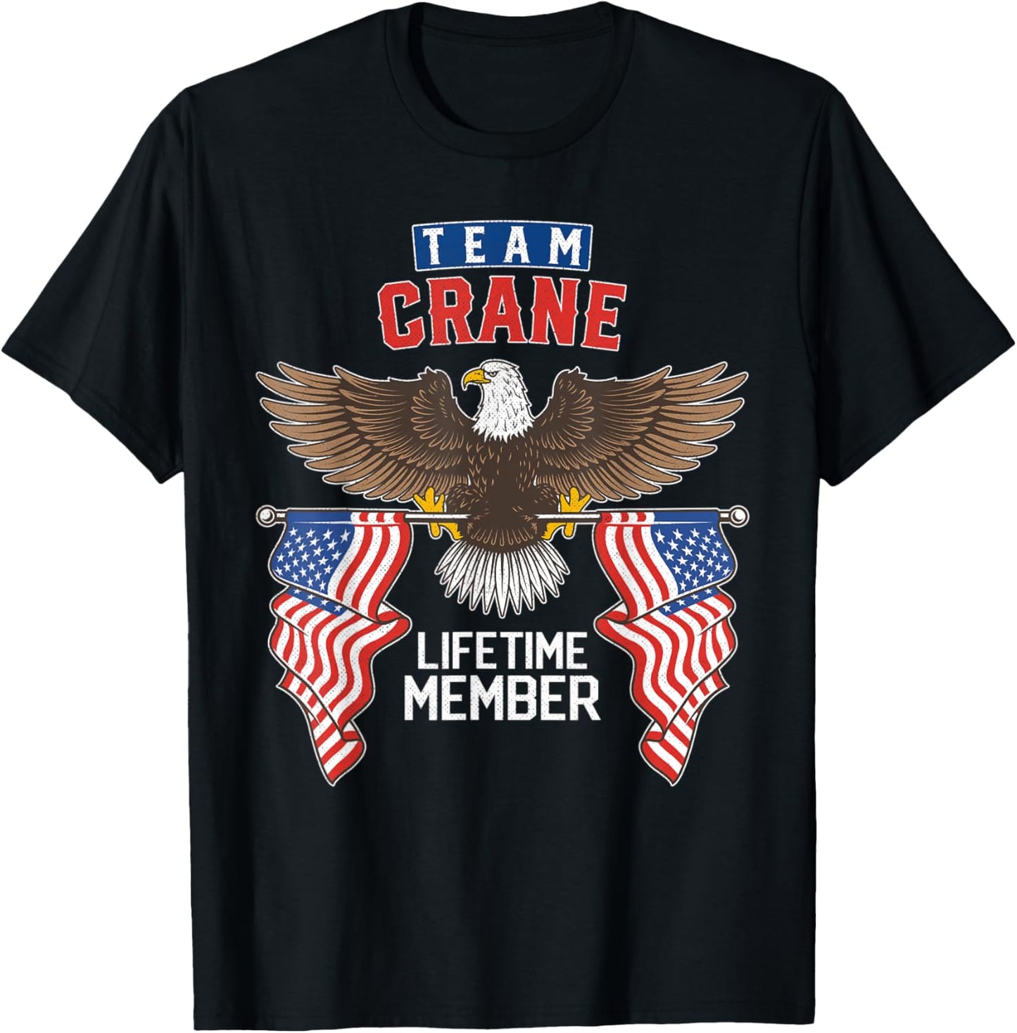 Team Crane Lifetime Member T-Shirt - T-Shirt | Black