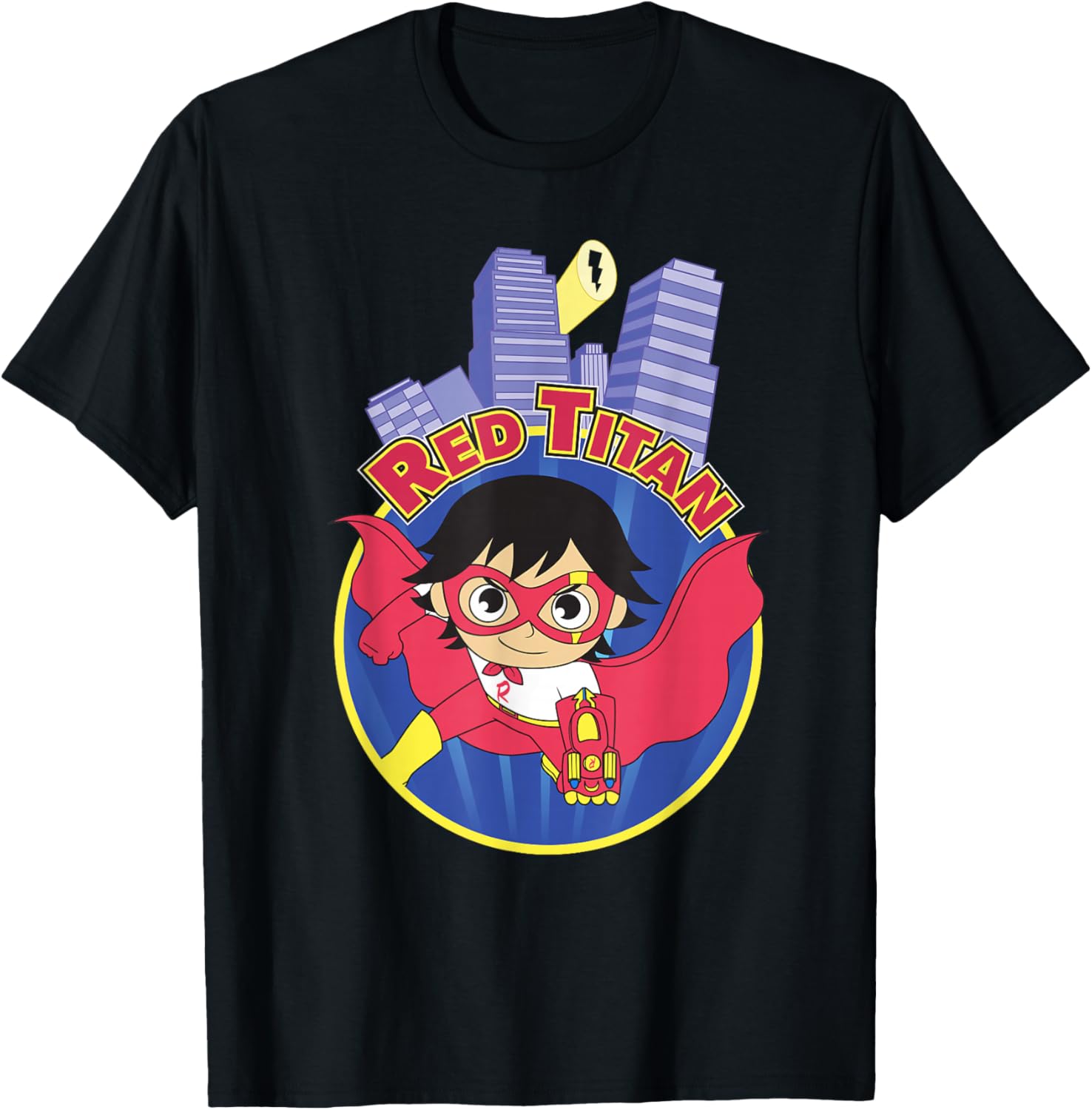 Ryan's World Titan Universe Red Titan T-Shirt - T-Shirt | Black