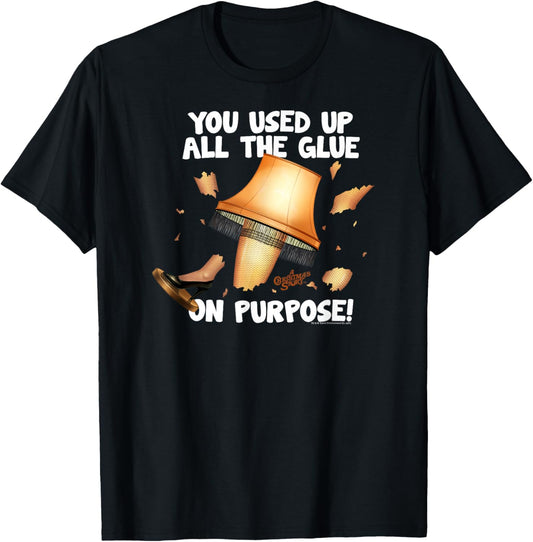 A Christmas Story Used Up All The Glue T-Shirt - T-Shirt | Black