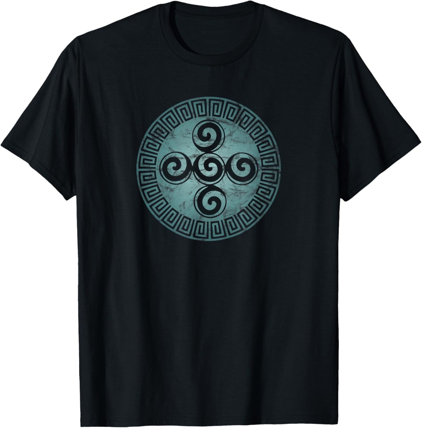 Aztec symbol creation, spiral, universe, god, indians T-Shirt - T-Shirt | Black