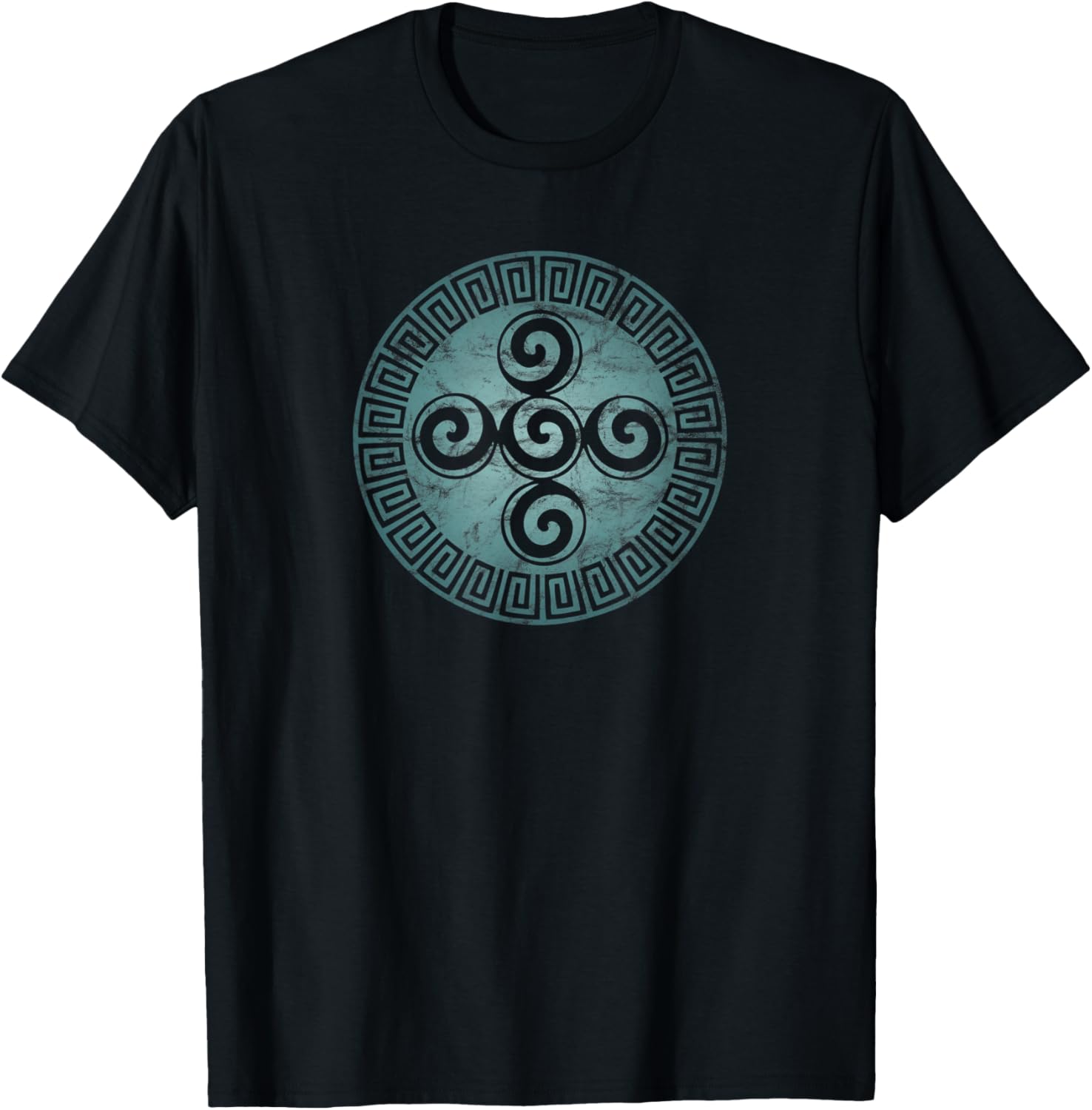 Aztec symbol creation, spiral, universe, god, indians T-Shirt - T-Shirt | Black