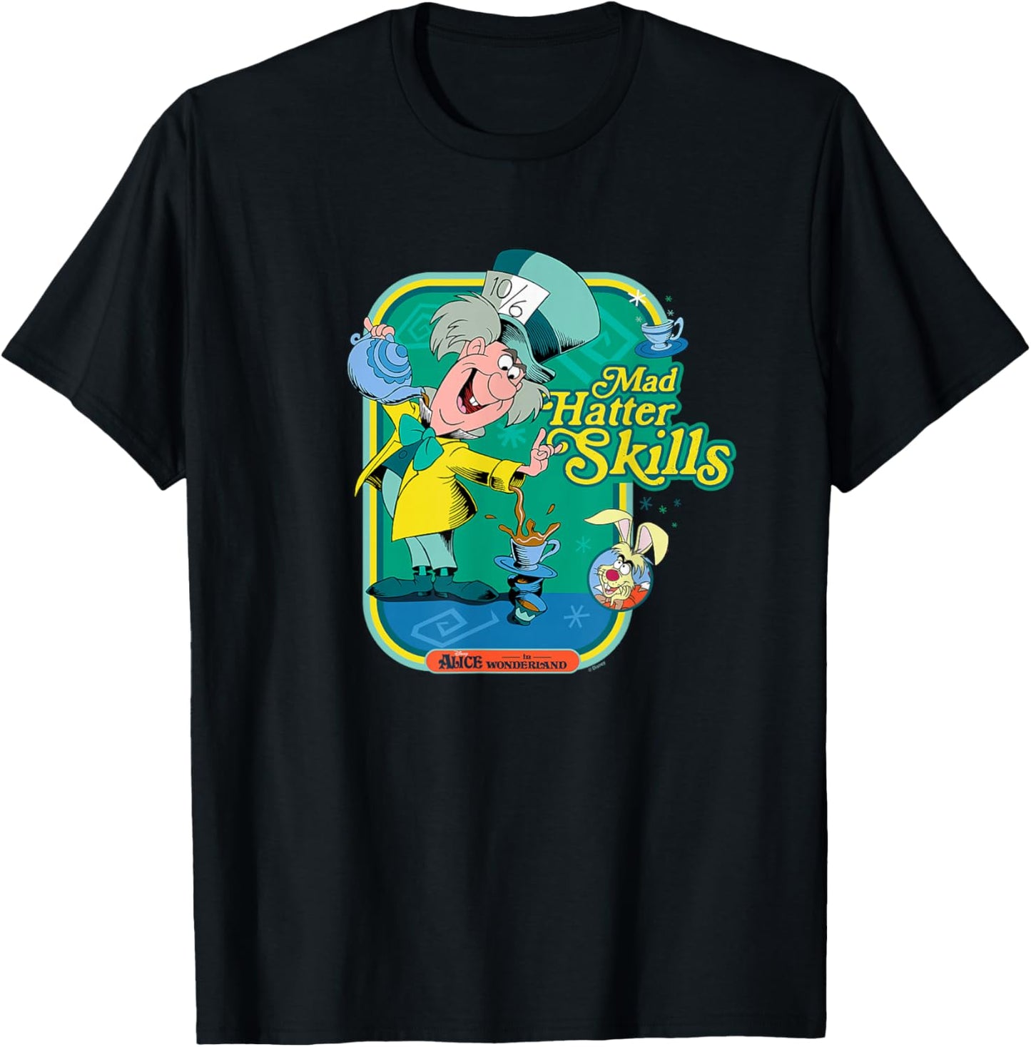 Alice in Wonderland - Mad Hatter Skills T-Shirt - T-Shirt | Black